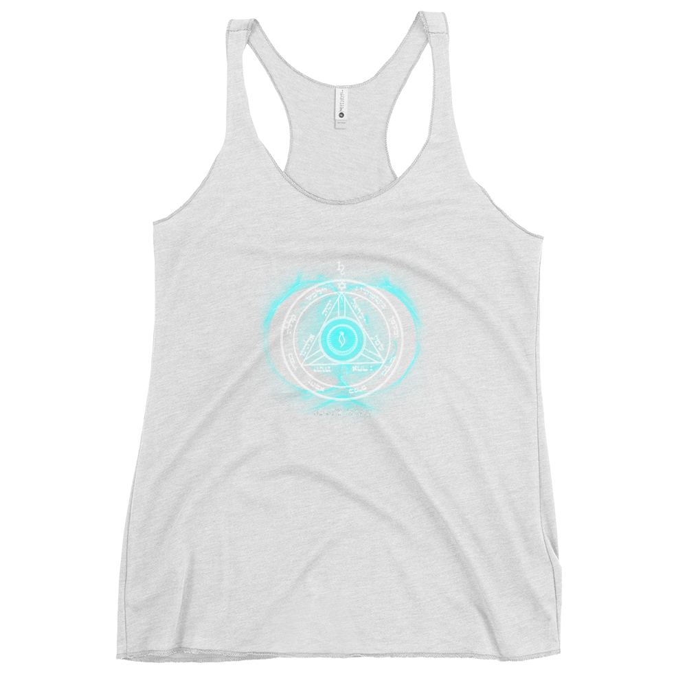 Women's Saturn Influence Tank Worn During Meditation