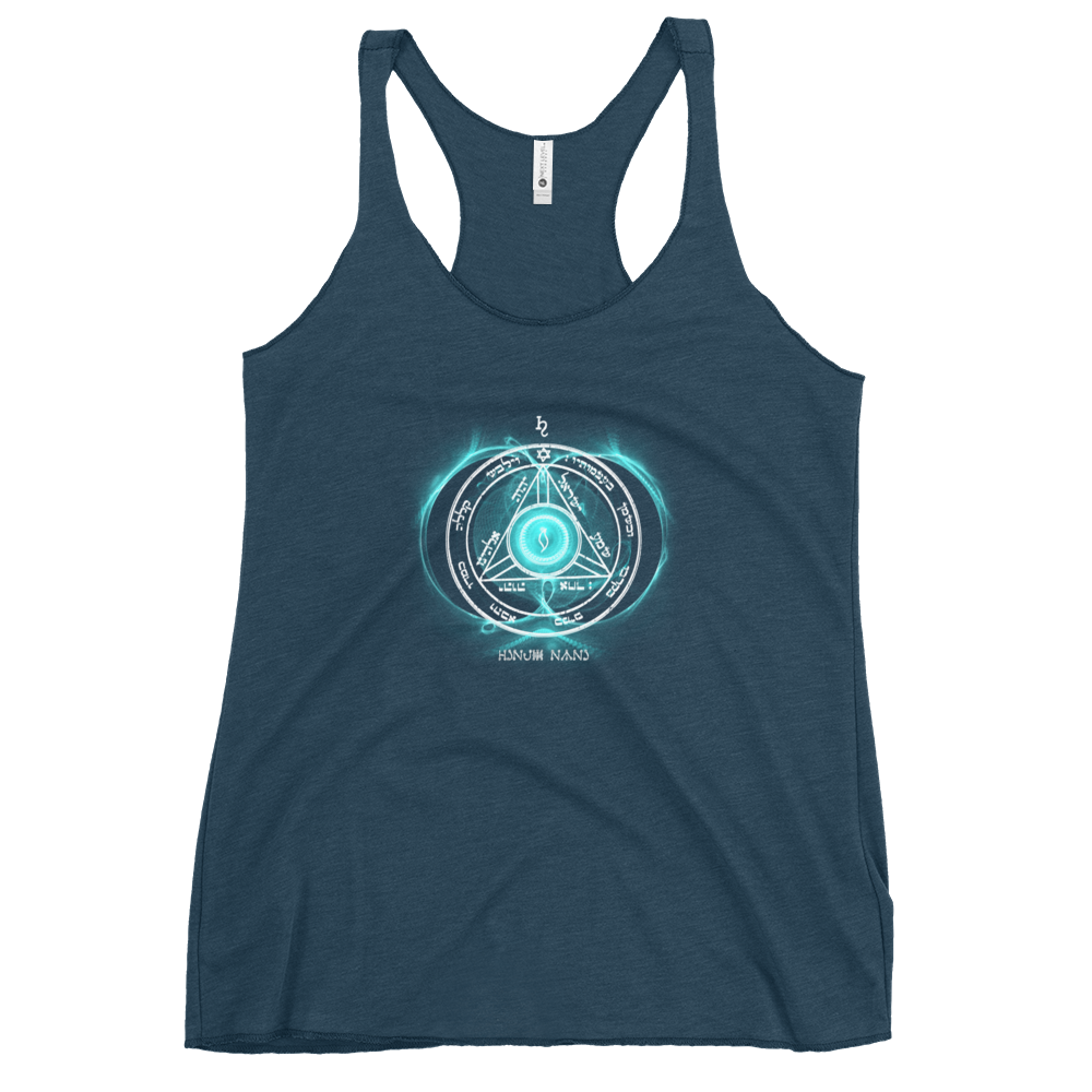 Women's Saturn Influence Tank Worn During Meditation