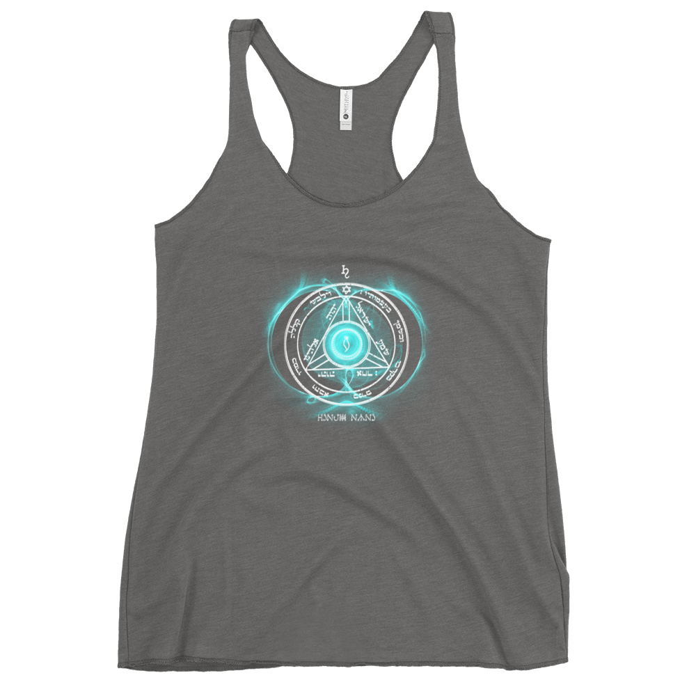 Women's Saturn Influence Tank Worn During Meditation