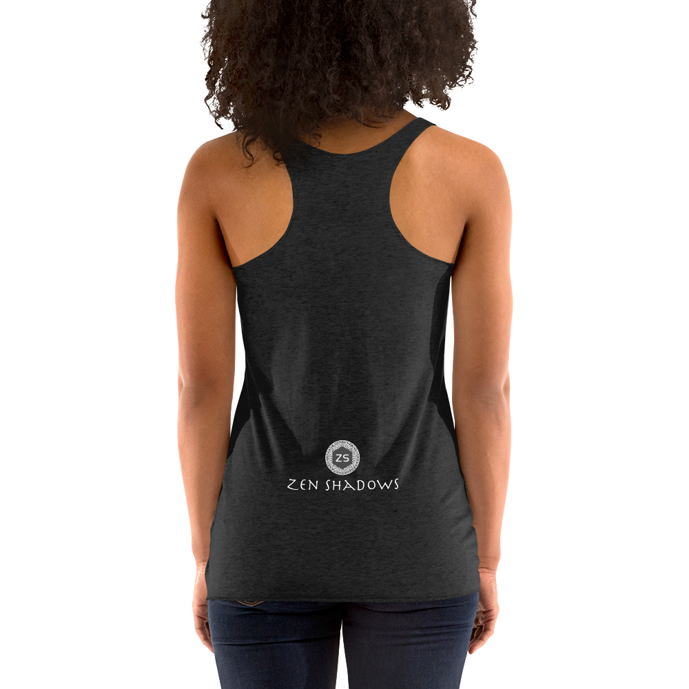 Women's Saturn Influence Tank Worn During Meditation