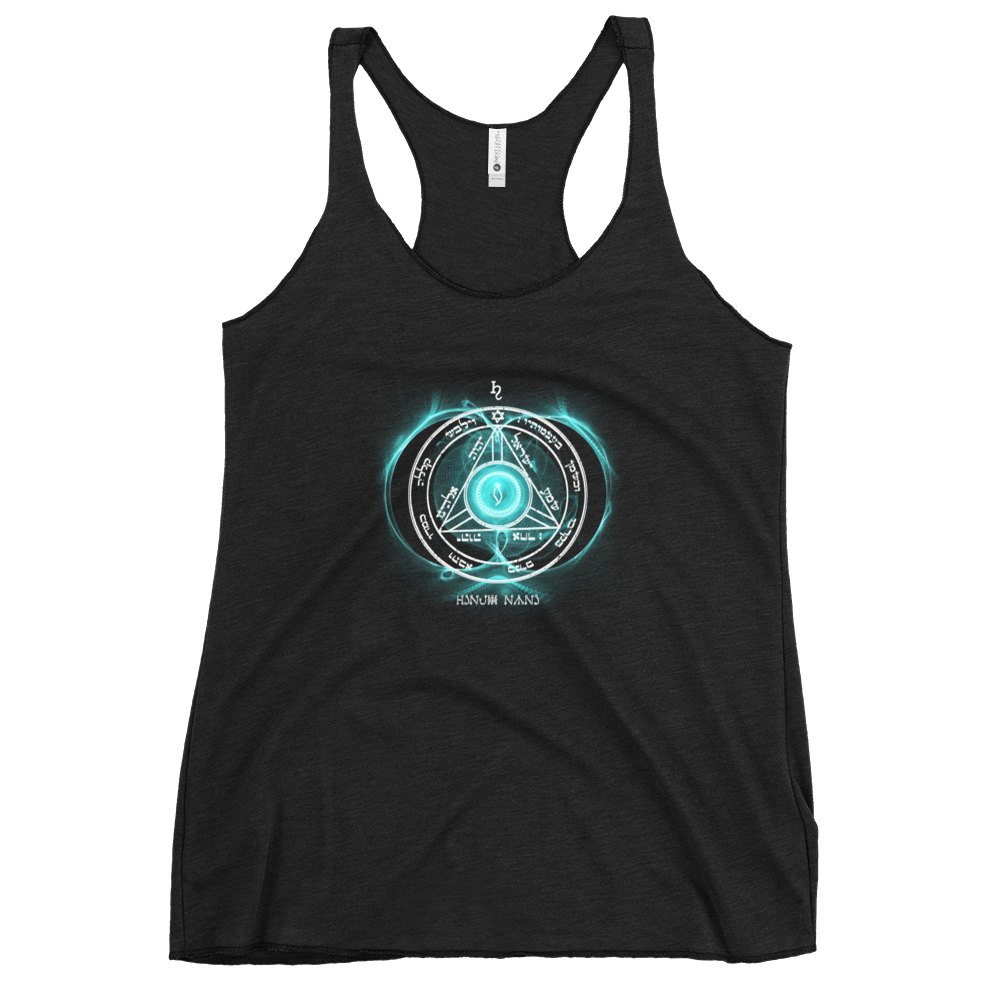 Women's Saturn Influence Tank Worn During Meditation