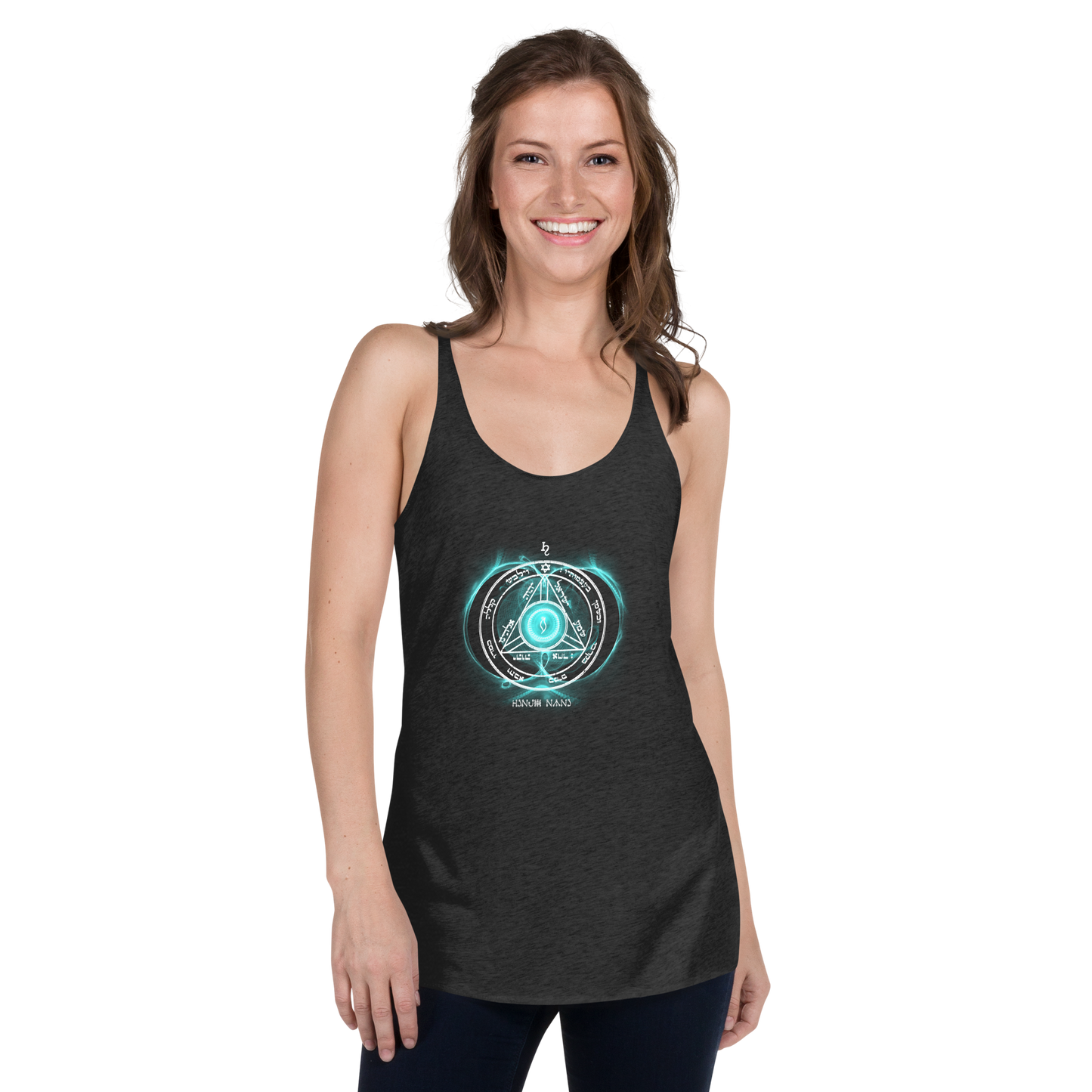 Women's Saturn Influence Tank Worn During Meditation