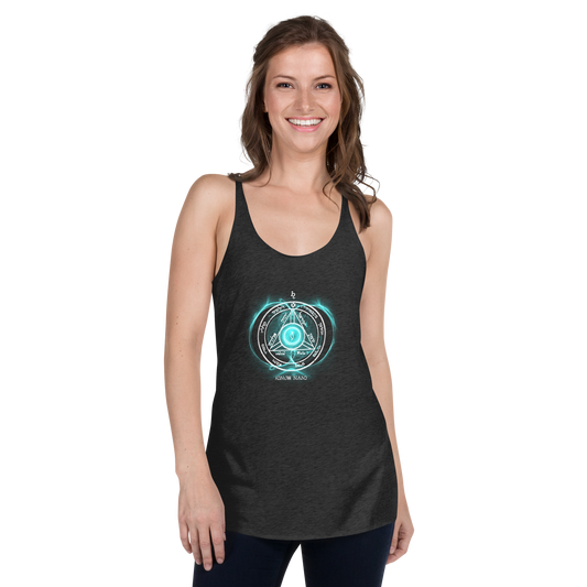 Women's Saturn Influence Tank Worn During Meditation