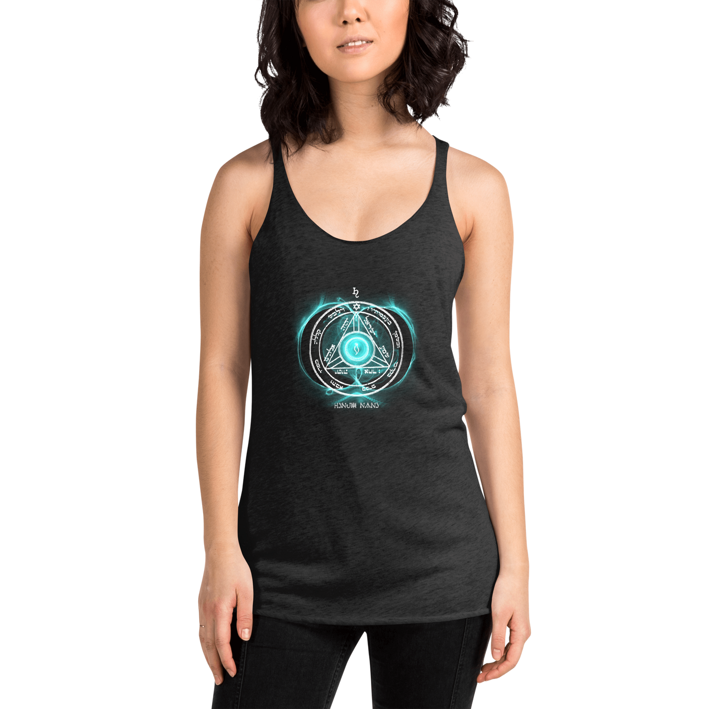 Women's Saturn Influence Tank Worn During Meditation