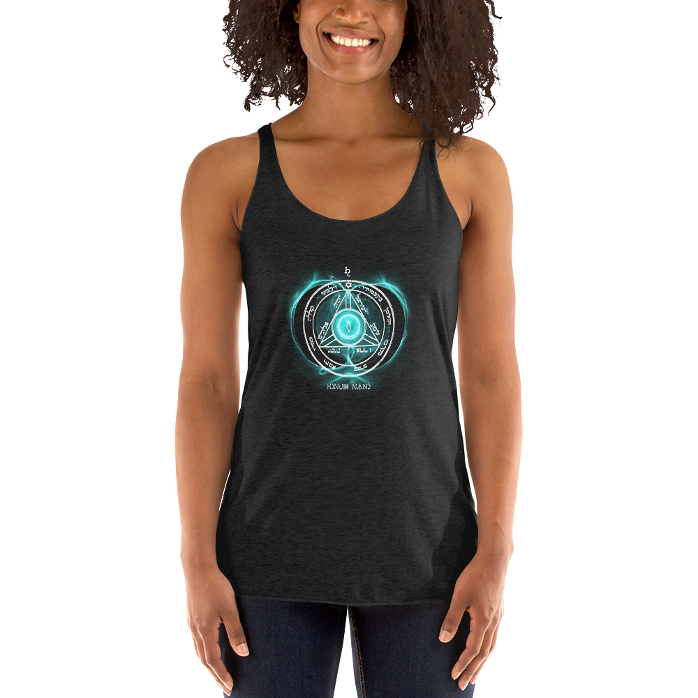 Women's Saturn Influence Tank Worn During Meditation