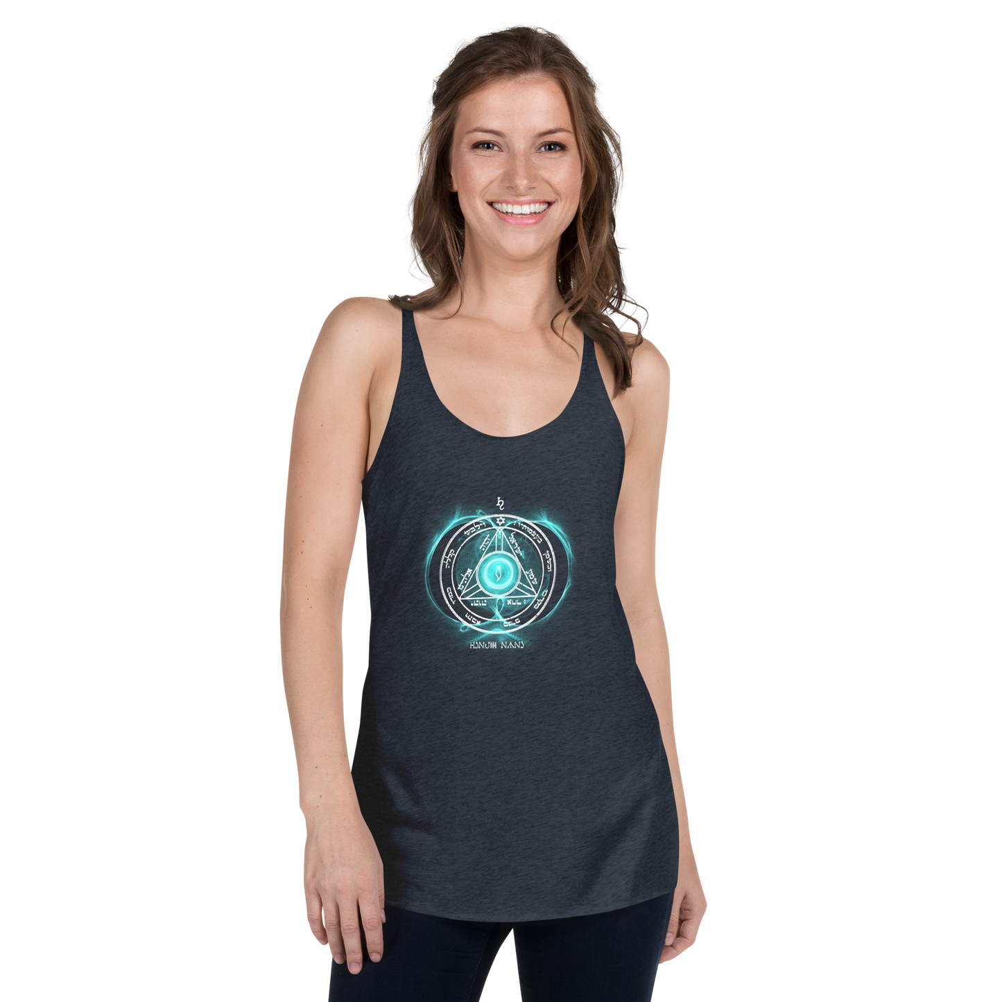 Women's Saturn Influence Tank Worn During Meditation