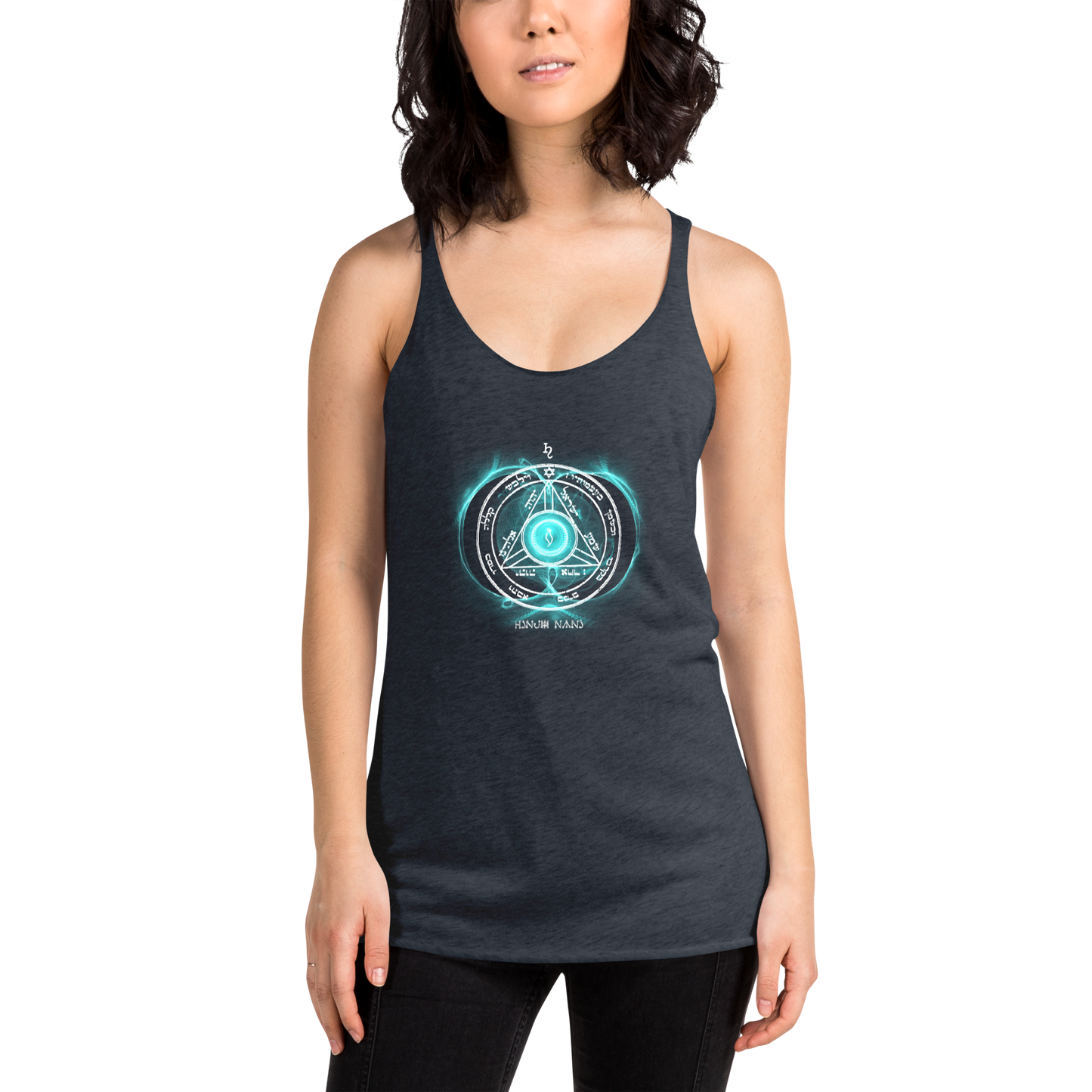 Women's Saturn Influence Tank Worn During Meditation