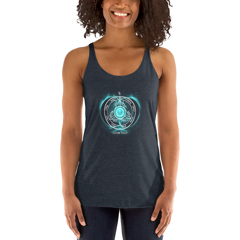 Women's Saturn Influence Tank Worn During Meditation
