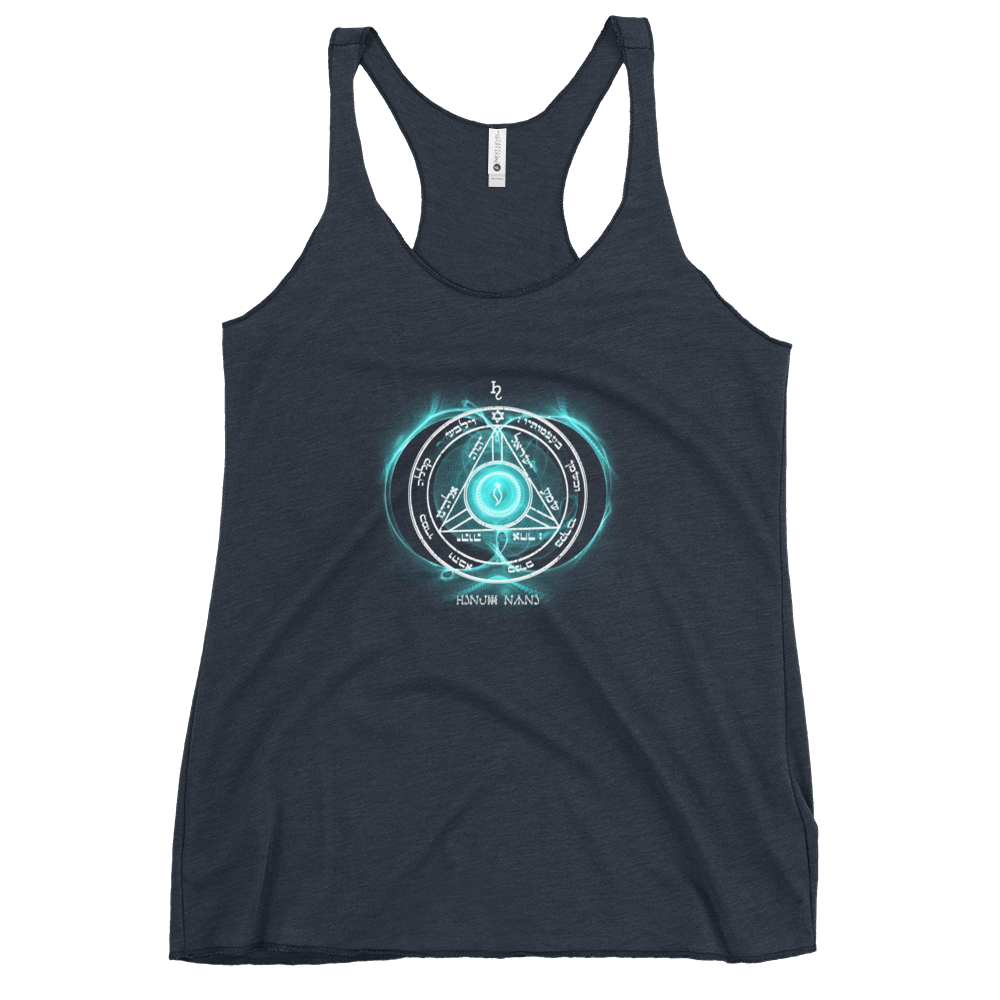 Women's Saturn Influence Tank Worn During Meditation