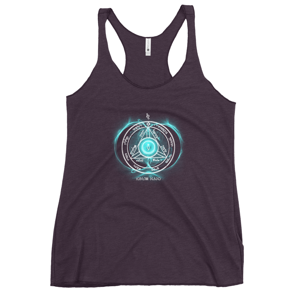 Women's Saturn Influence Tank Worn During Meditation