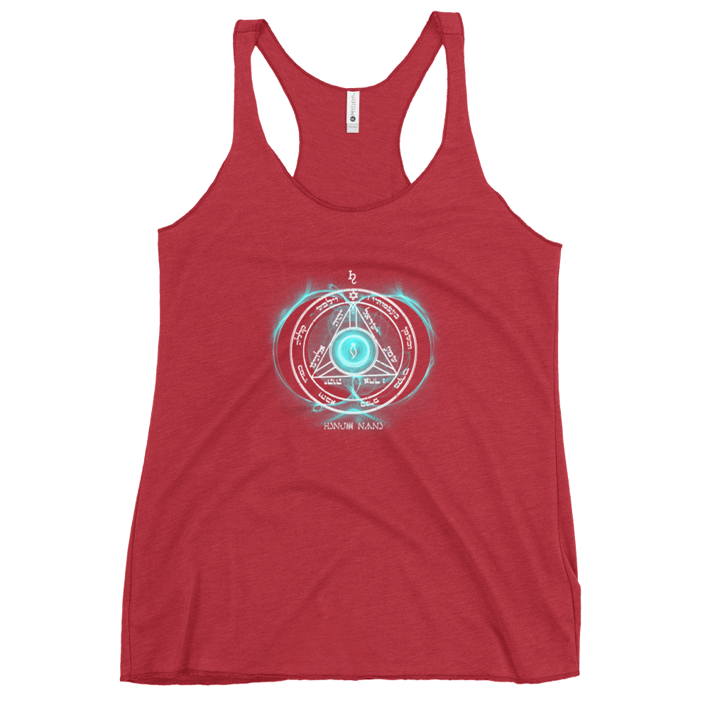 Women's Saturn Influence Tank Worn During Meditation