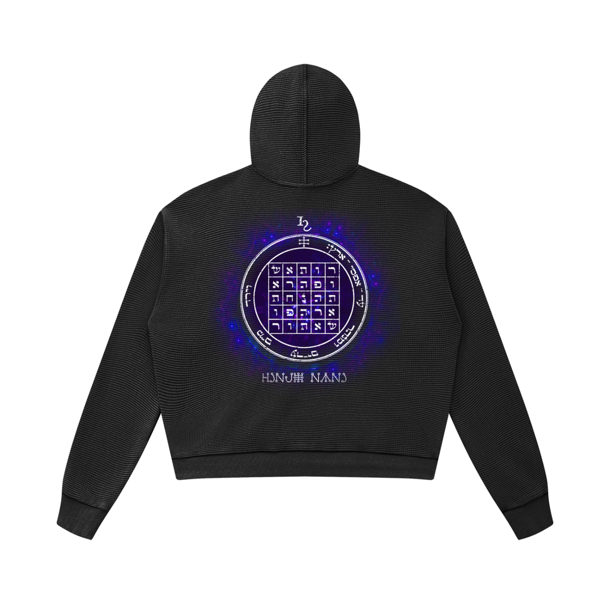 2nd Pentacle of Saturn Unisex Mineral Wash Boxy Waffle Hoodie — Power of Persuasion