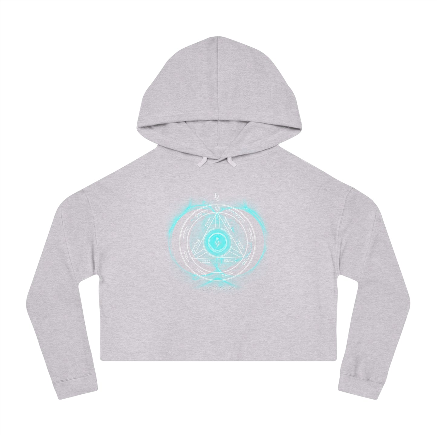 Crop hoodie with 4th Pentacle of Saturn sigil