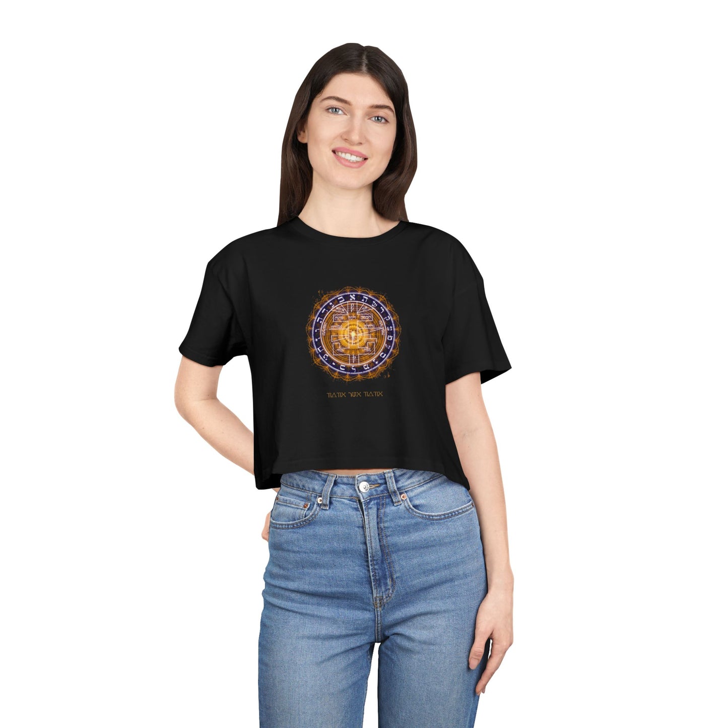 Supreme Pentacle cropped tee - psychic intuition top