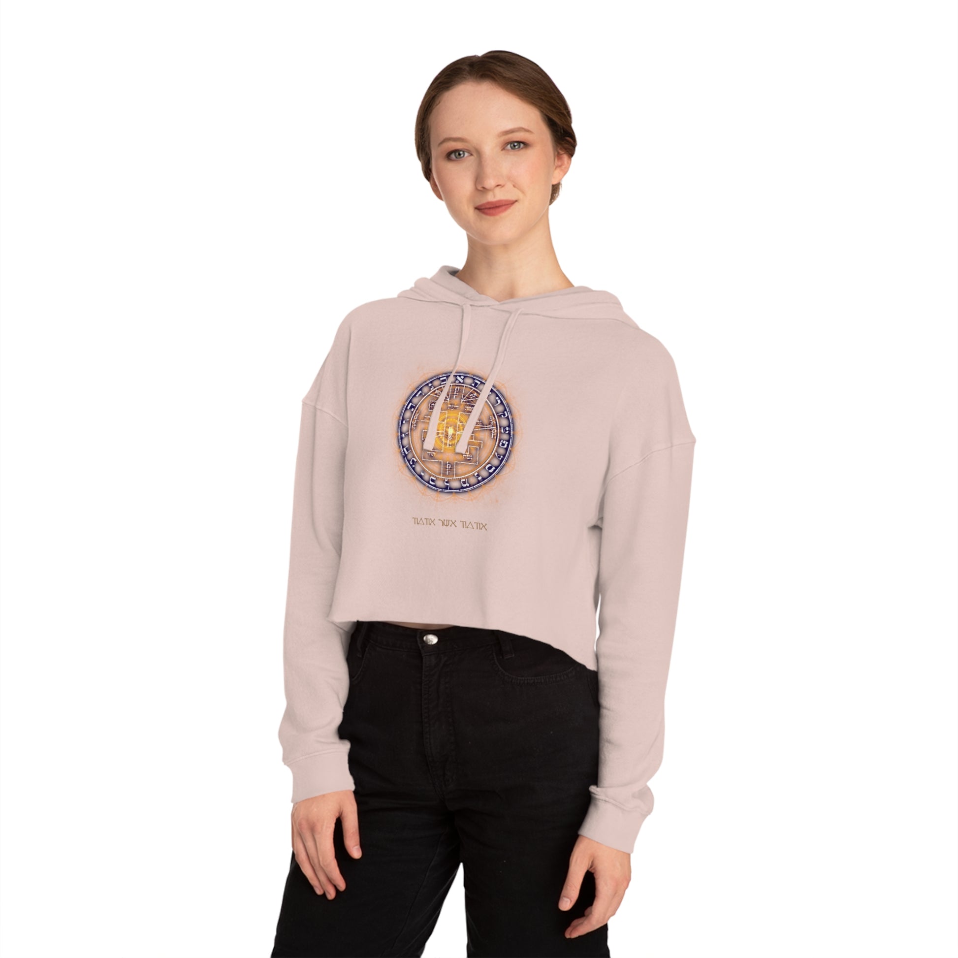 Cropped hoodie with Supreme Pentacle for intuition development