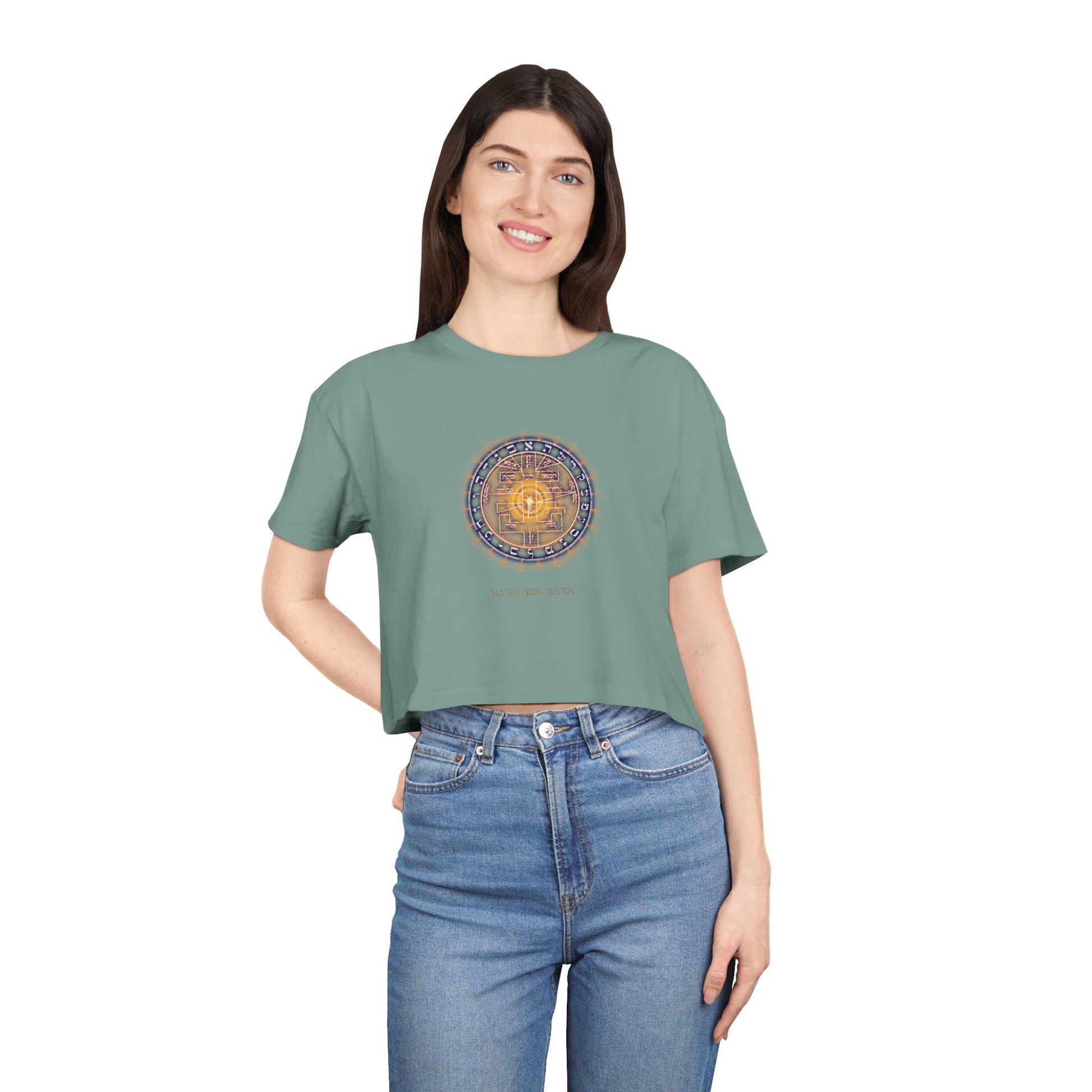 Supreme Pentacle cropped tee - psychic intuition top