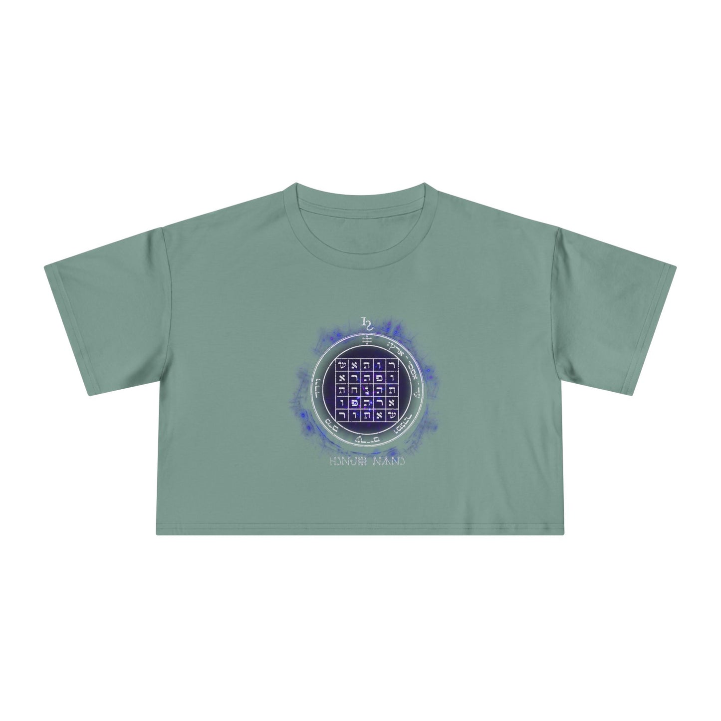 Women’s cropped t-shirt with 2nd Pentacle of Saturn sigil for persuasion