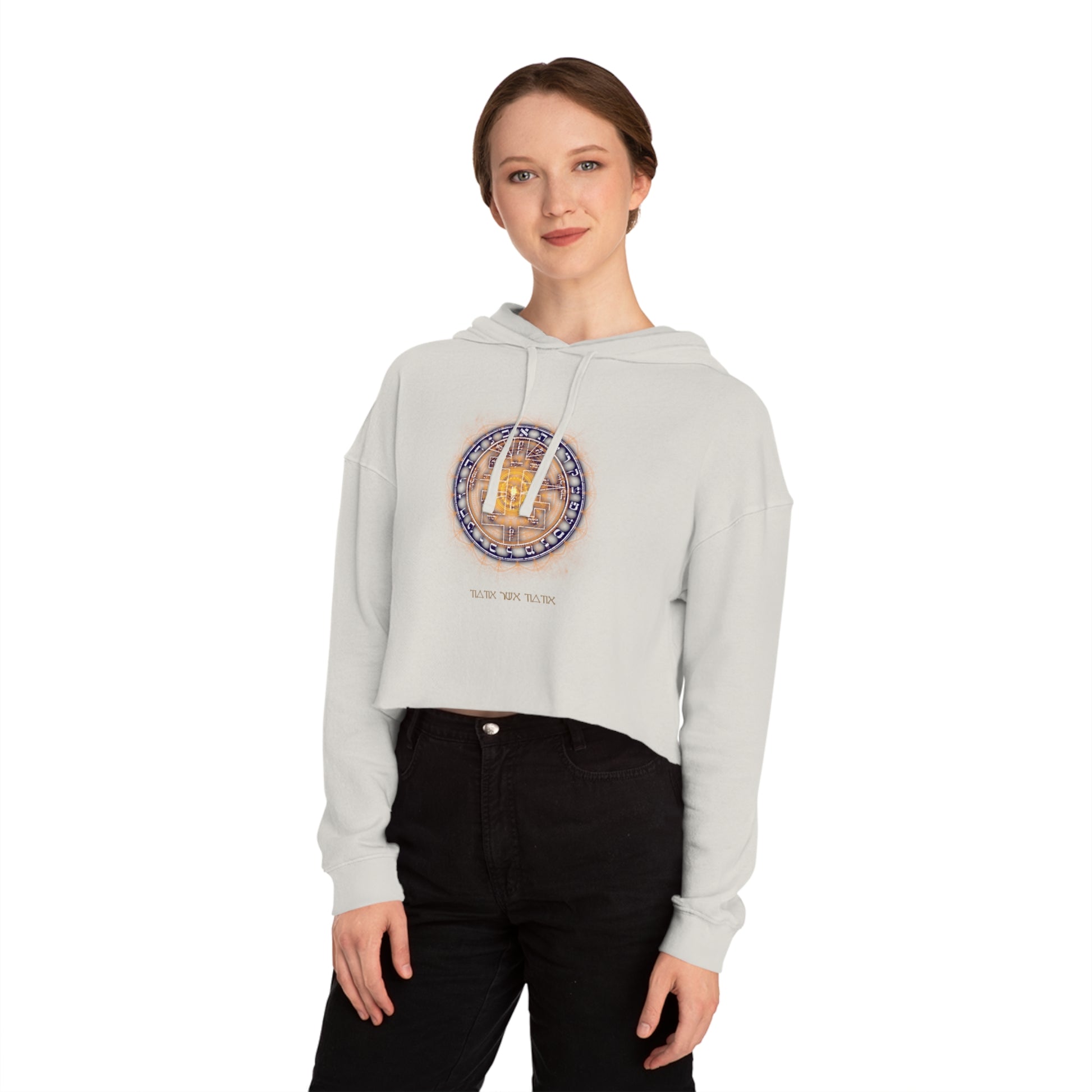 Cropped hoodie with Supreme Pentacle for intuition development