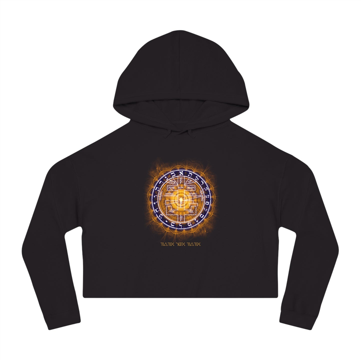 Cropped hoodie with Supreme Pentacle for intuition development