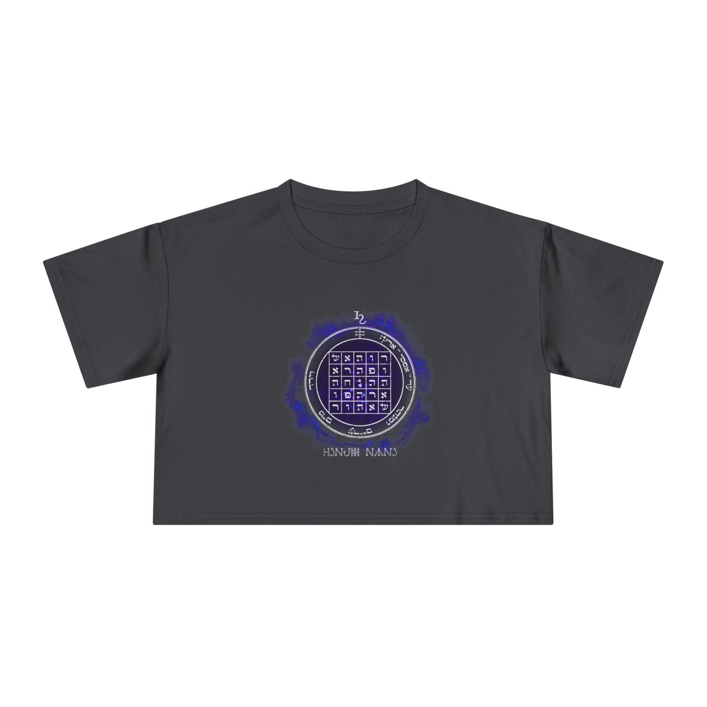 Women’s cropped t-shirt with 2nd Pentacle of Saturn sigil for persuasion