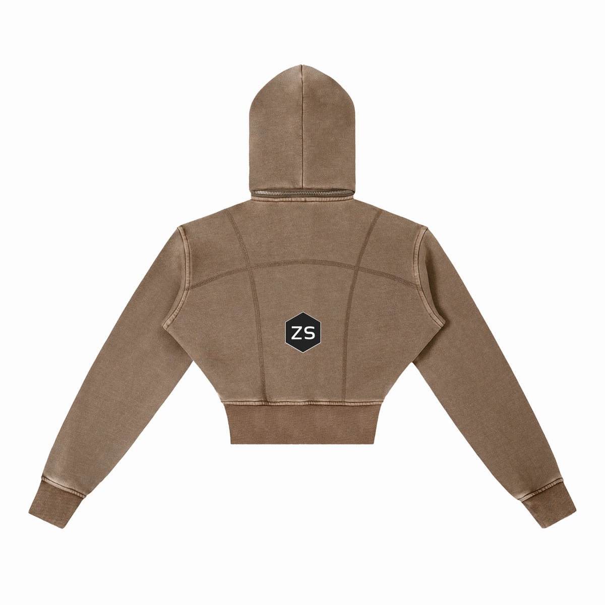 3rd Pentacle of Saturn Vintage Washed Cropped Fleece Hoodie — Boundaries Through Chosen Access