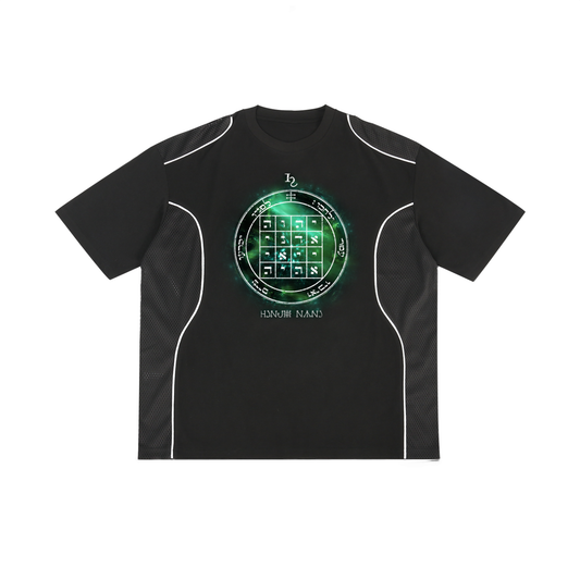 Unlock commanding presence with the 1st Pentacle of Saturn Contrast Panel T-Shirt. Streetwear design fused with ancient Solomonic magick to enhance influence, authority, and confident energy.