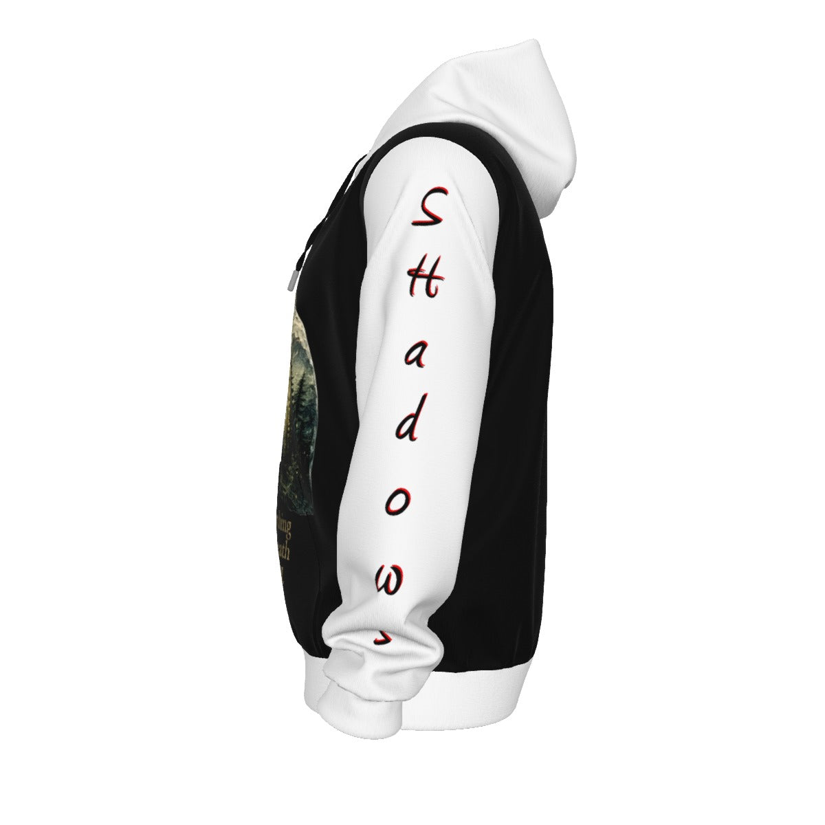 Lungs of YHWH Black & White All-Over Print Unisex Pullover Hoodie With Zipper Closure