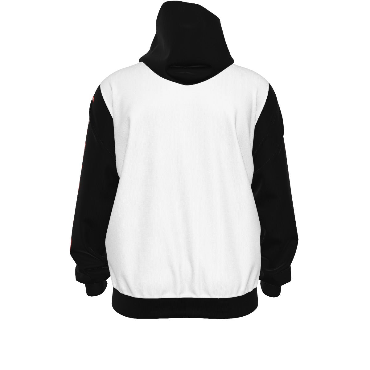 Breath of YHWH White & Black All-Over Print Unisex Pullover Hoodie With Zipper Closure