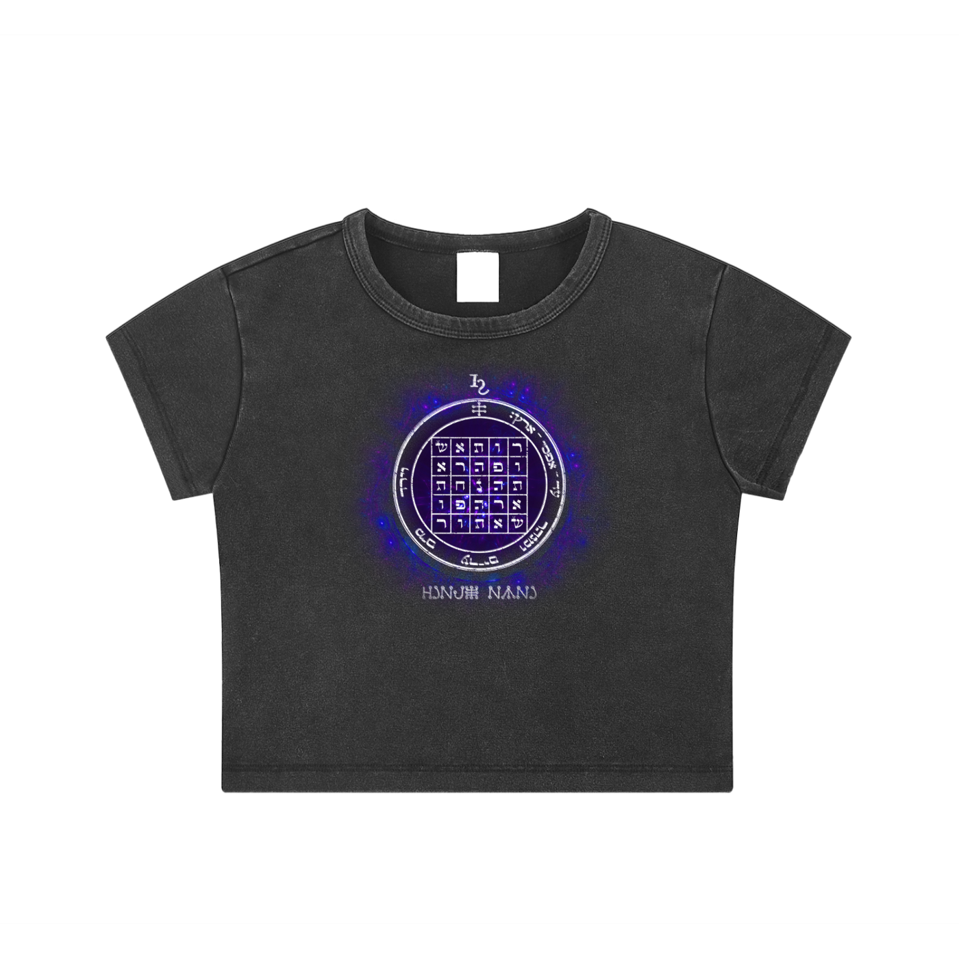 2nd Pentacle of Saturn Crop Top – Power of Persuasion | Women’s Snow Washed Streetwear