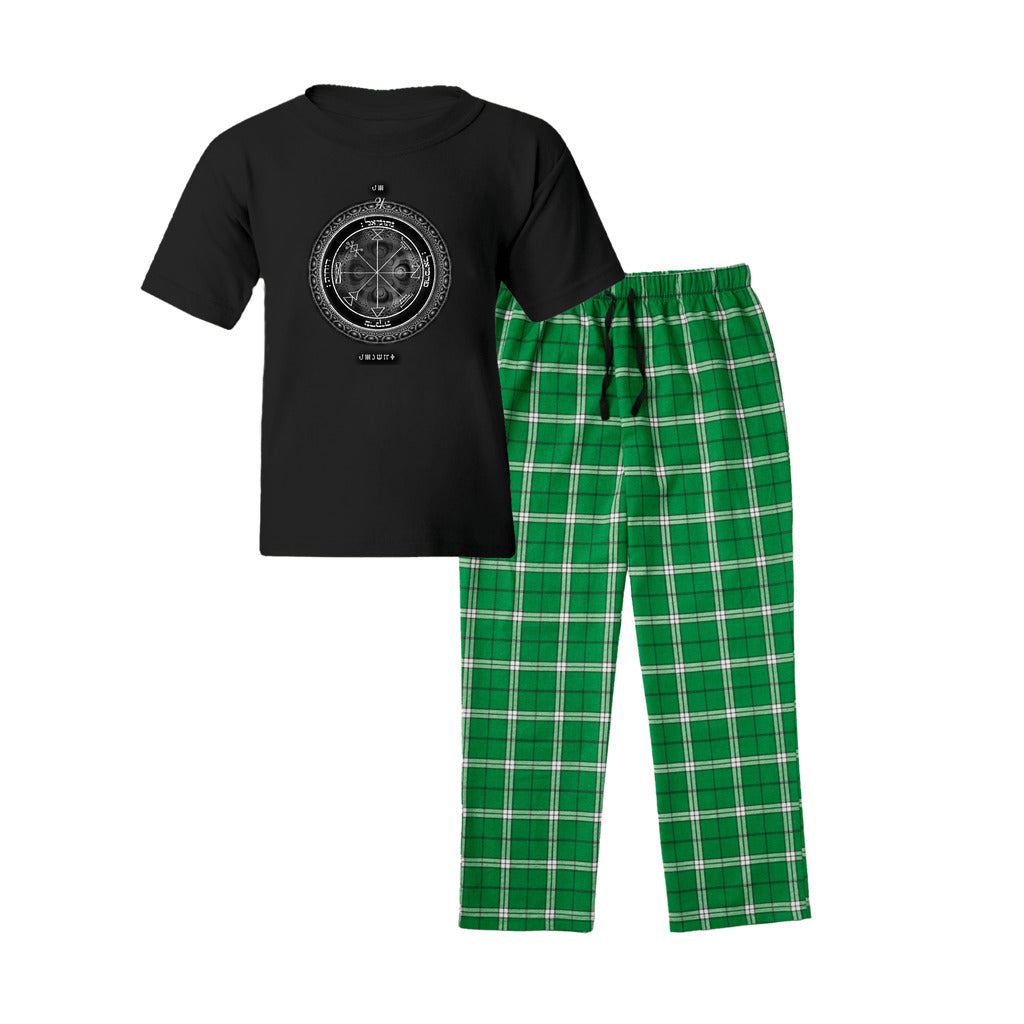 Jupiter prosperity short sleeve top and flannel pants
