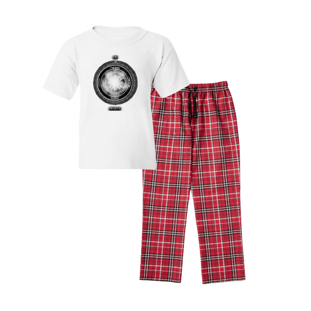 Jupiter prosperity short sleeve top and flannel pants