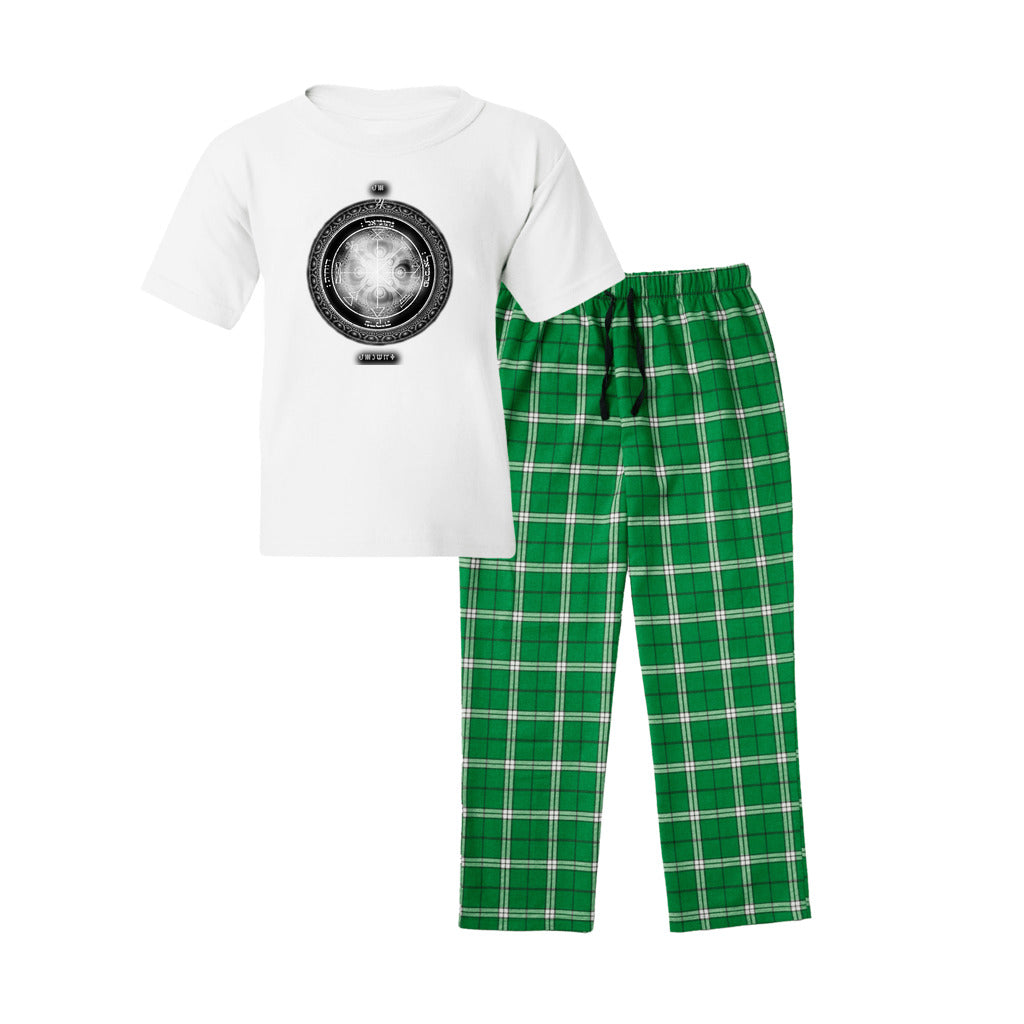 Jupiter prosperity short sleeve top and flannel pants