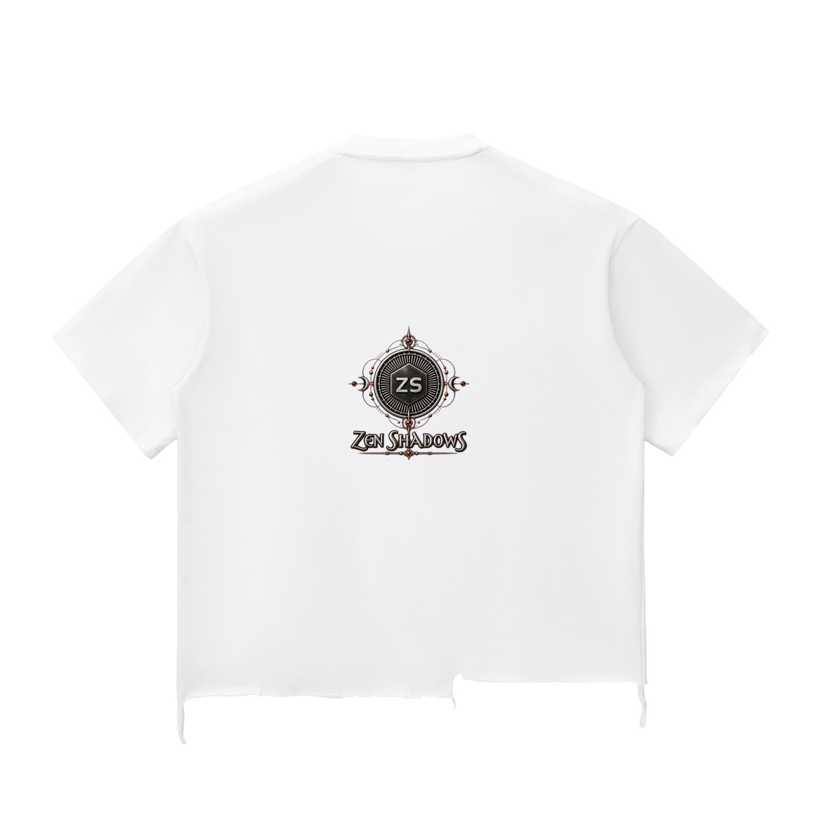 2nd Pentacle of Saturn Snow Wash Raw-Hem Boxy T-shirt - Power of Persuasion