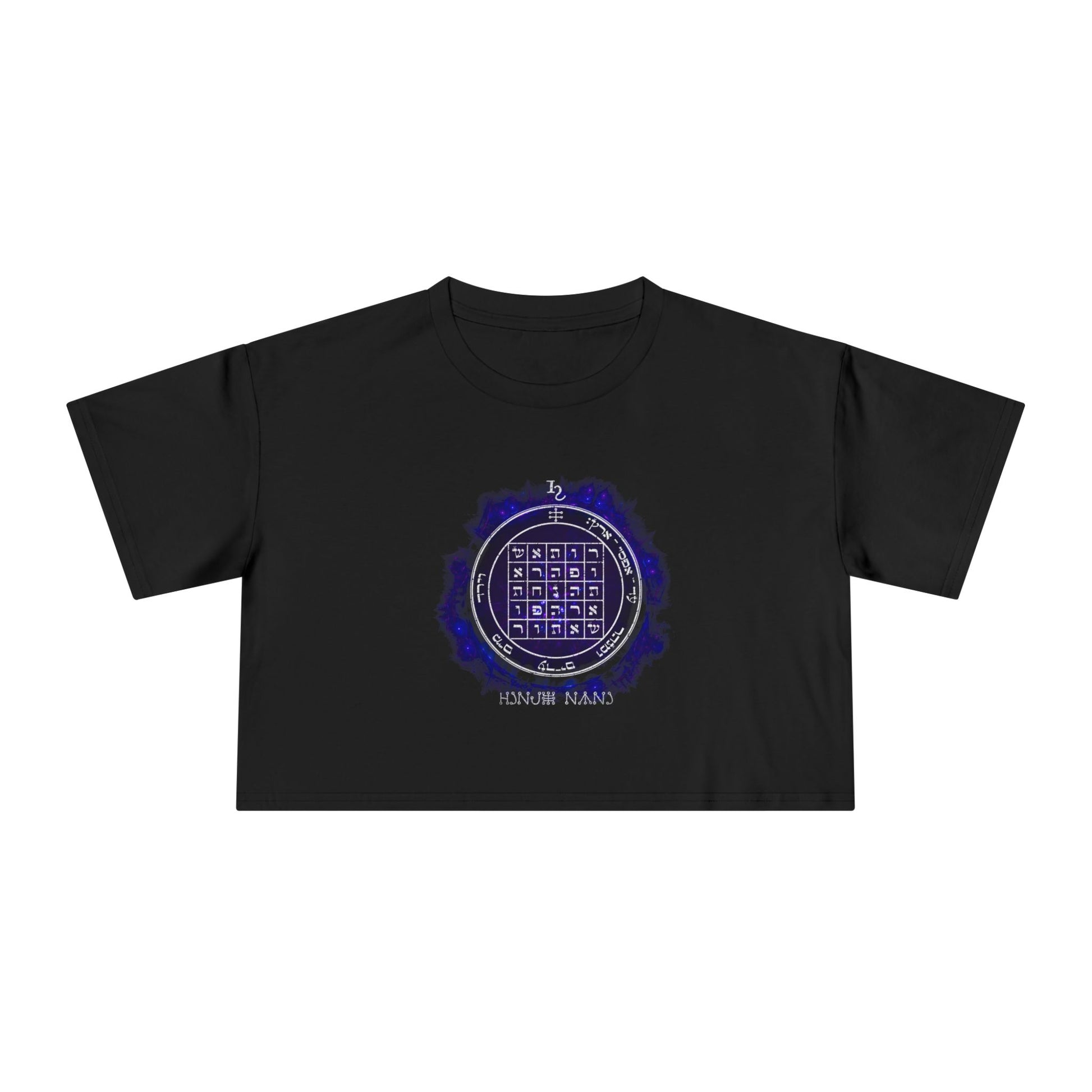 Women’s cropped t-shirt with 2nd Pentacle of Saturn sigil for persuasion