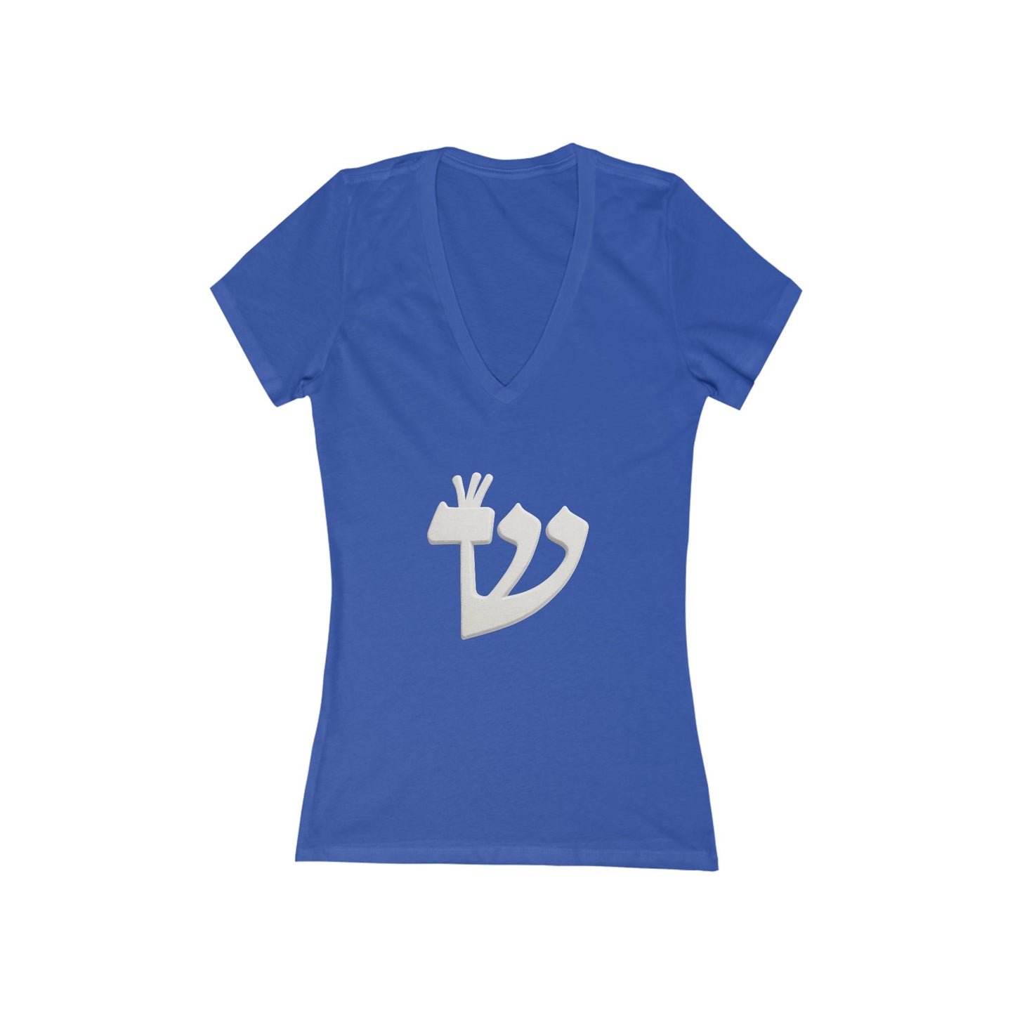 Shin (ש) Women’s Heavy Cotton V-Neck T-Shirt - WEAR THE DIVINE FIRE!