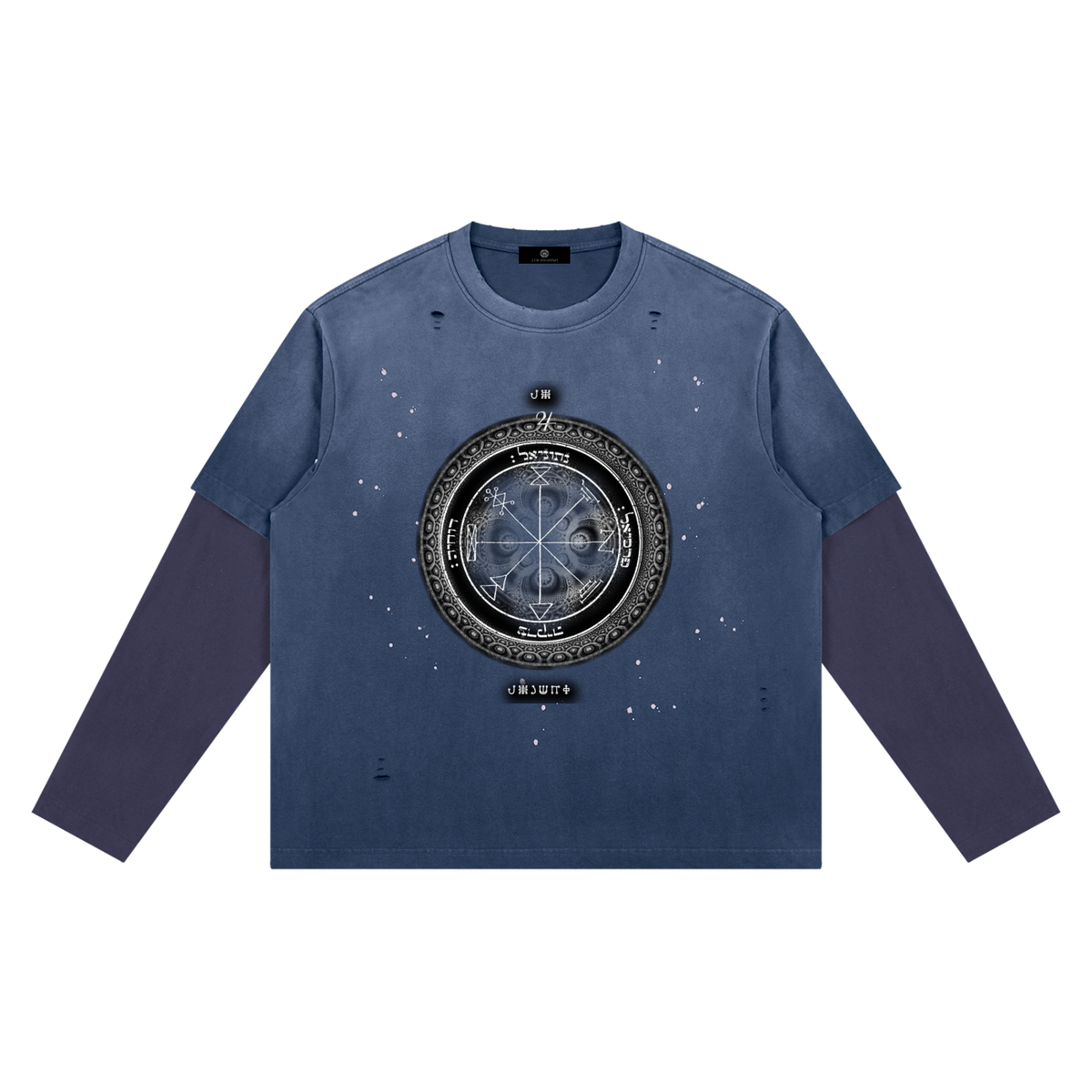 1st Pentacle of Jupiter Unisex Vintage Wash Distressed Layer T-Shirt - Abundance, Expansion & Prosperity