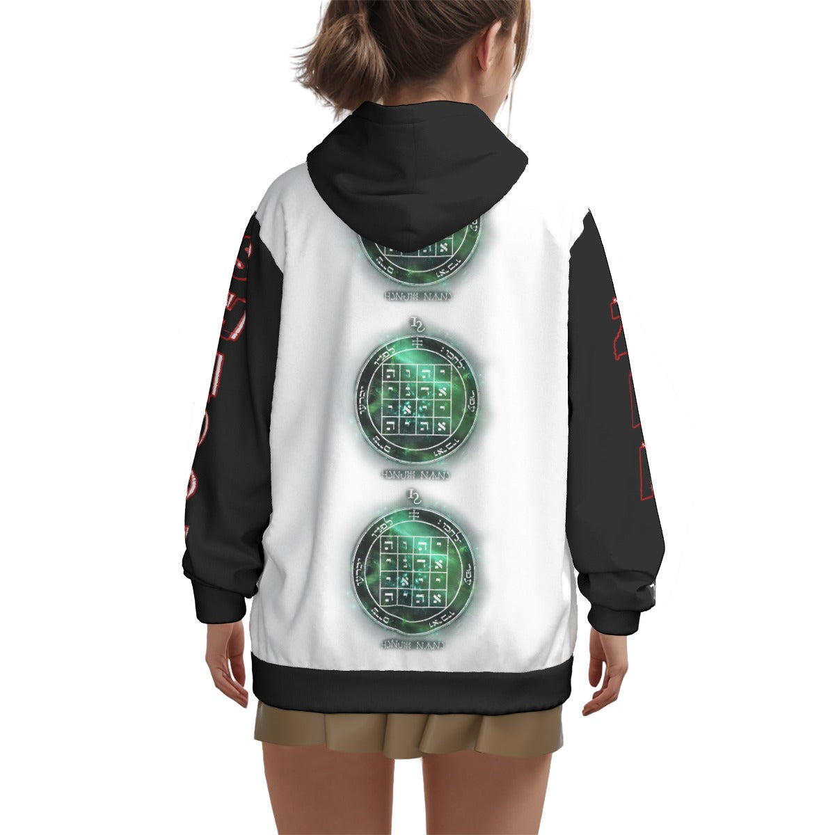Unisex Saturn Command Hoodie Worn During Ritual Preparation