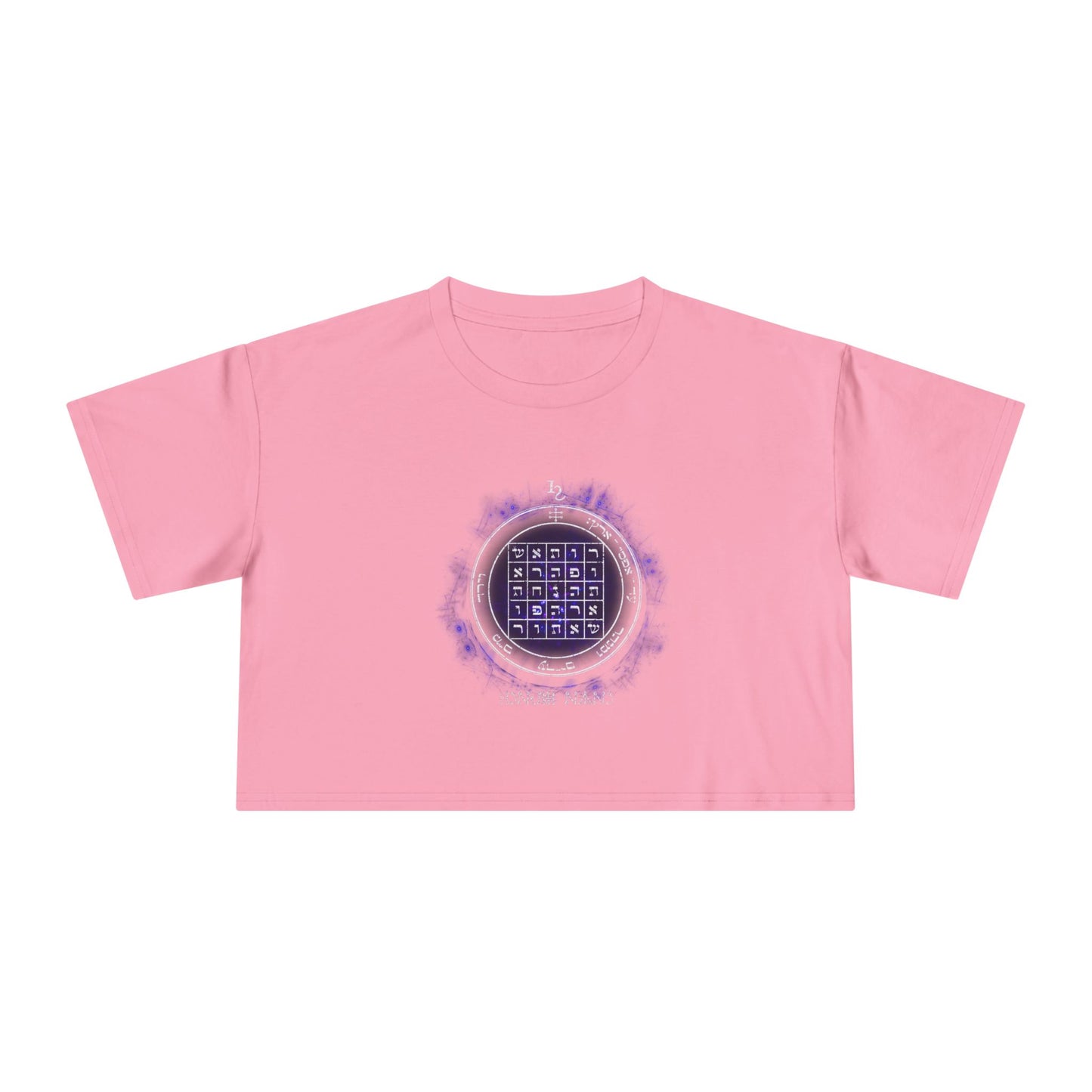 Women’s cropped t-shirt with 2nd Pentacle of Saturn sigil for persuasion