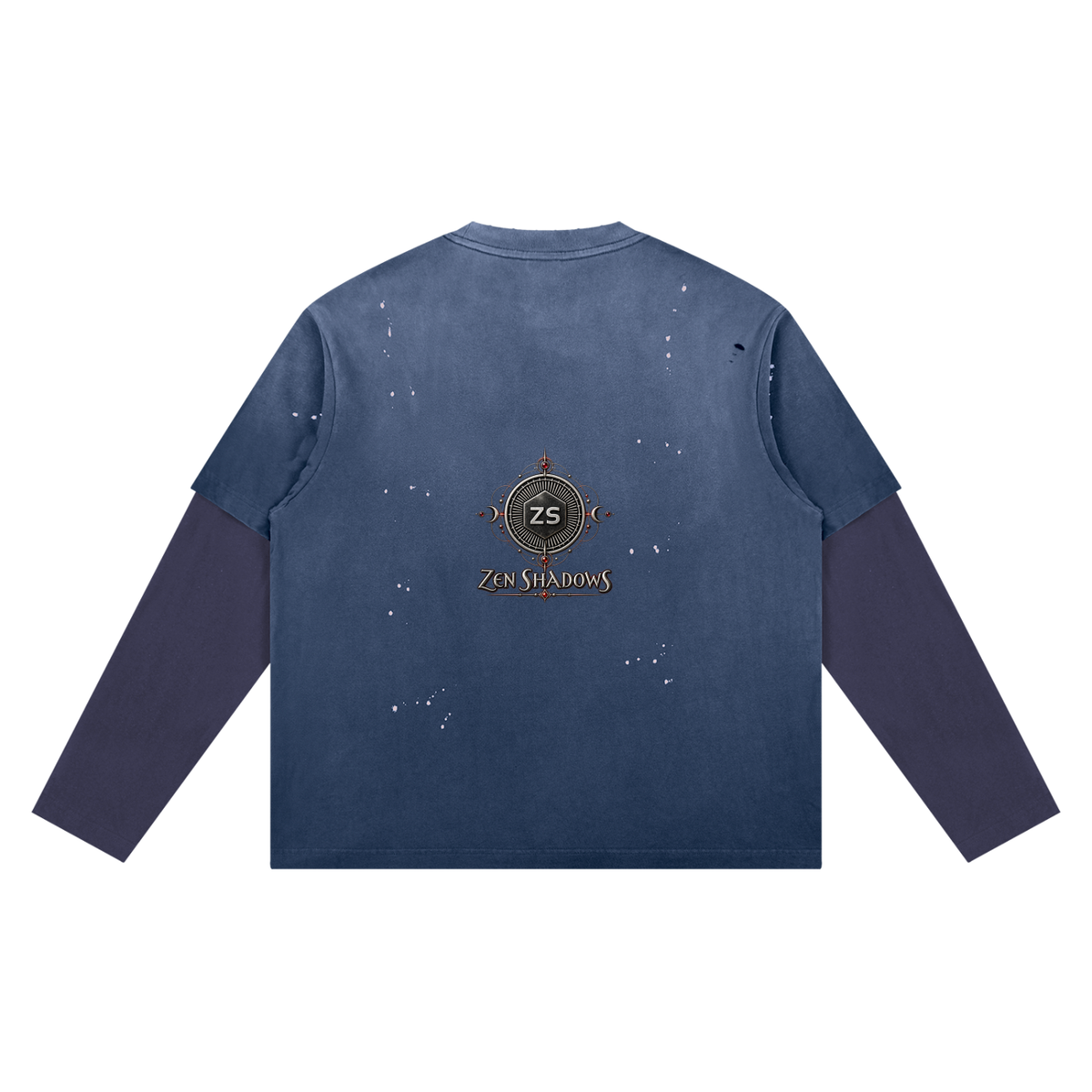 1st Pentacle of Saturn Unisex Vintage Wash Distressed Layer T-Shirt — Sovereignty and Inner Authority