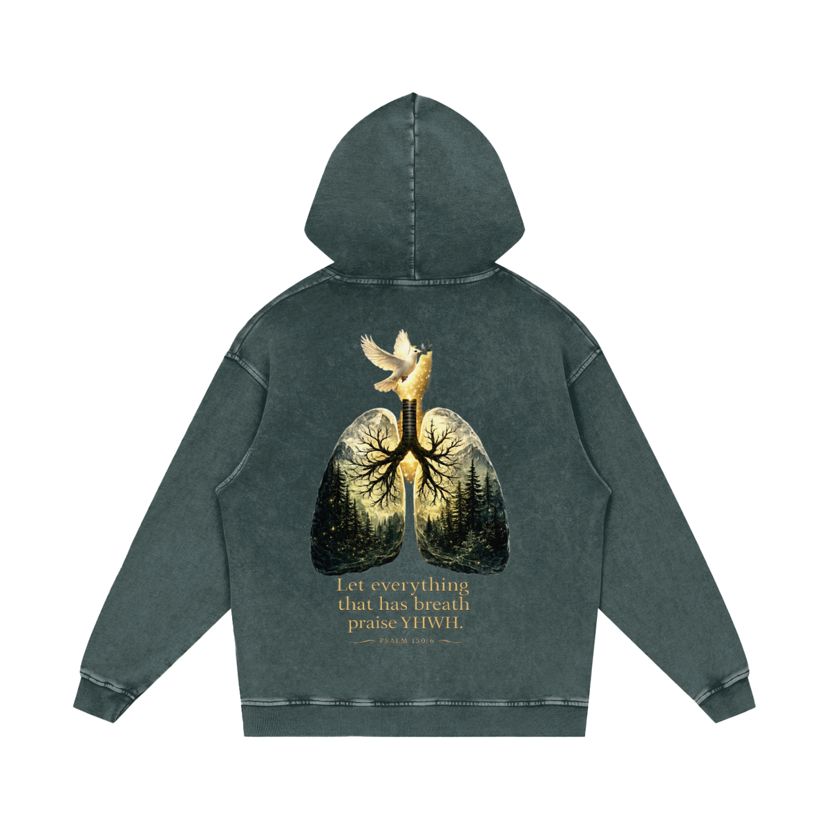 The Breath of YHWH Acid Wash Oversize Hoodie