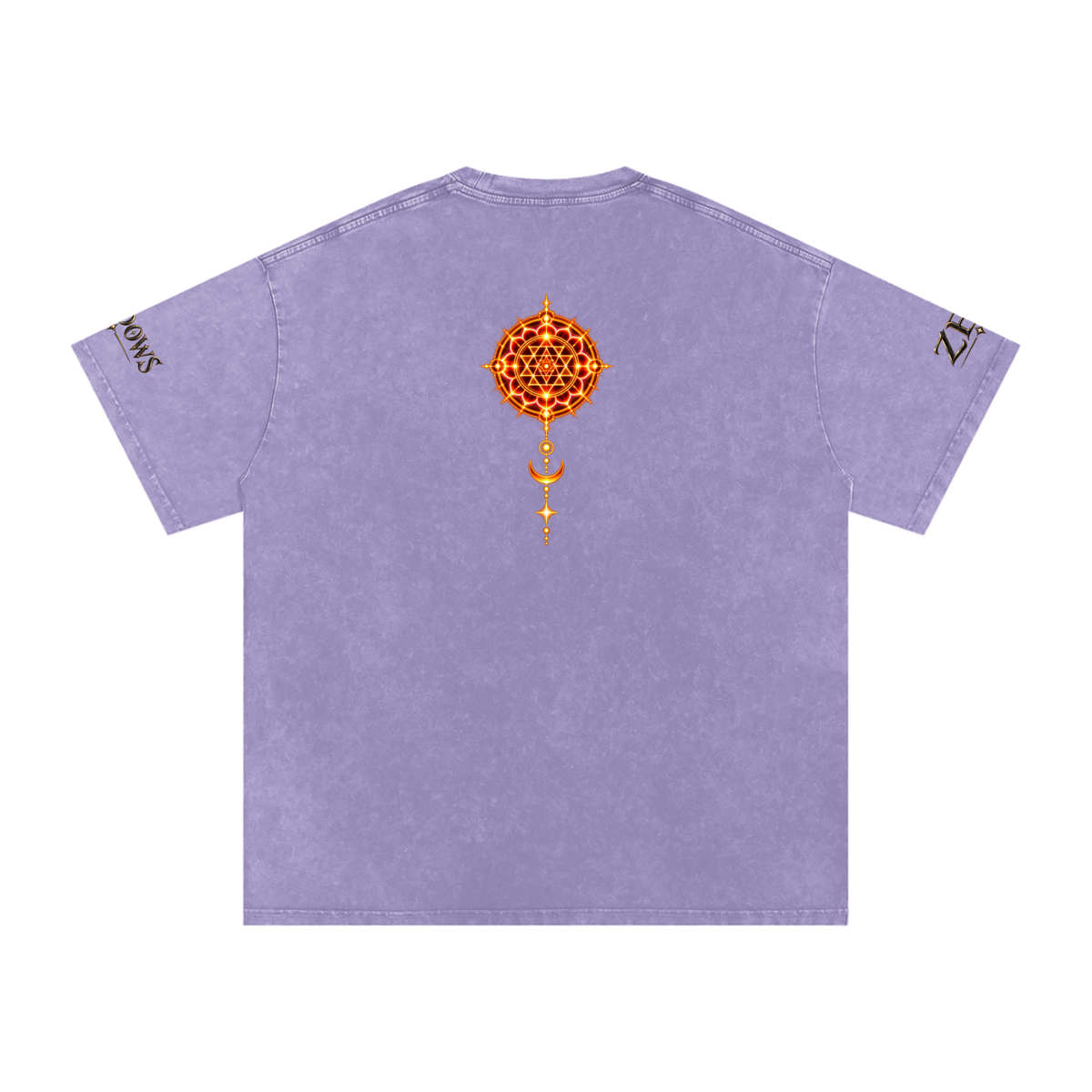 Shri Yantra Snow Washed Oversized Cotton T-Shirt — The Still Centre.