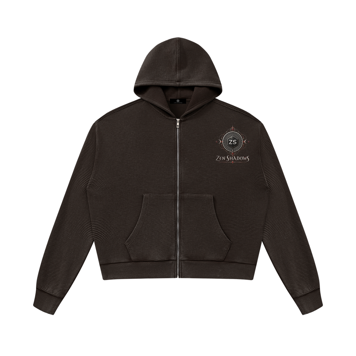 2nd Pentacle of Saturn Unisex Mineral Wash Boxy Waffle Hoodie — Power of Persuasion