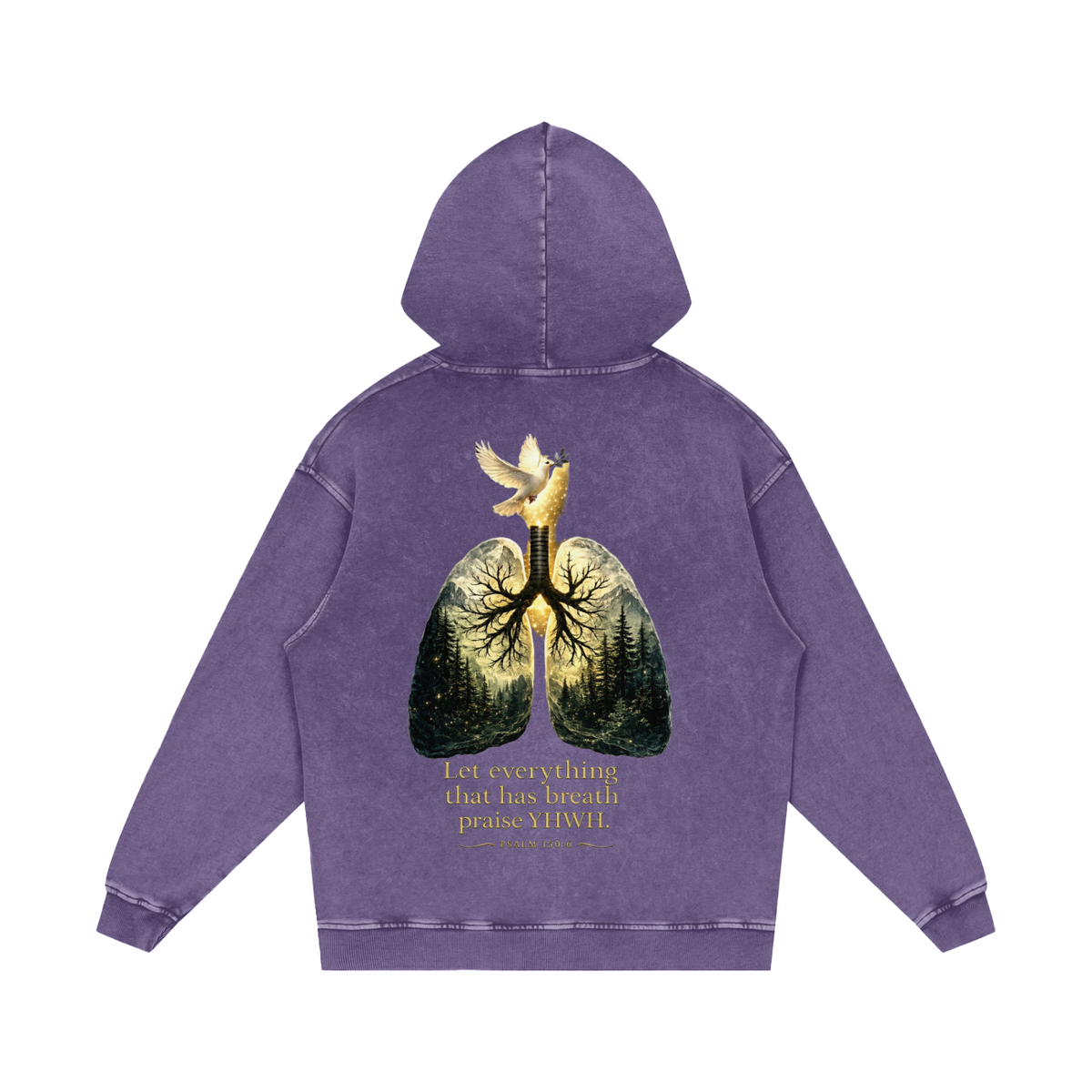 The Breath of YHWH Acid Wash Oversize Hoodie