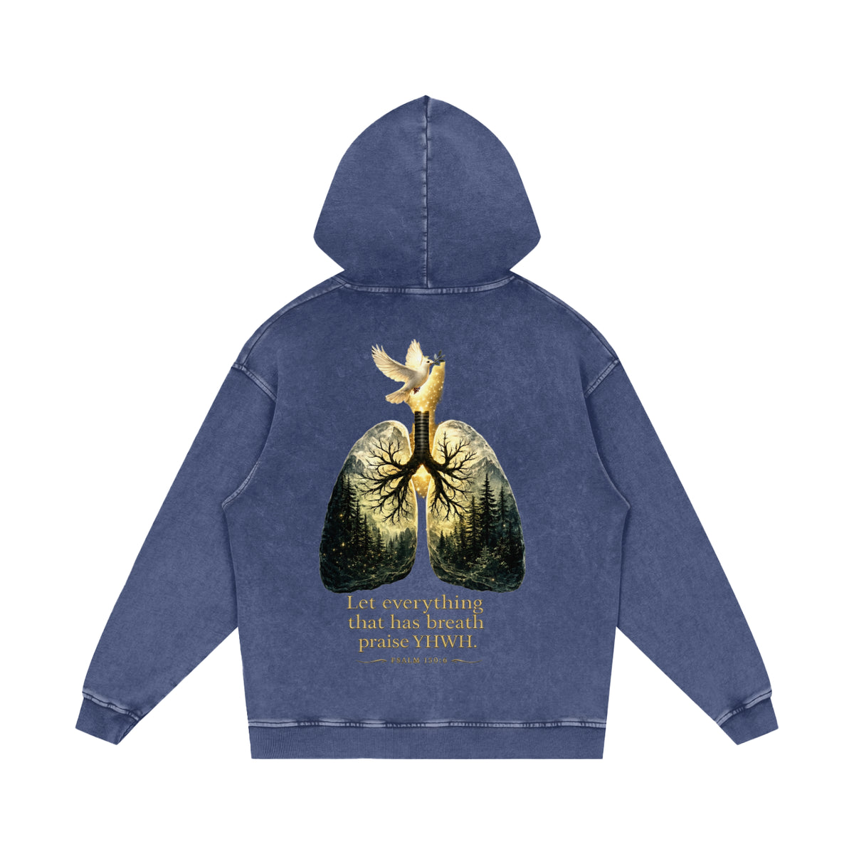 The Breath of YHWH Acid Wash Oversize Hoodie