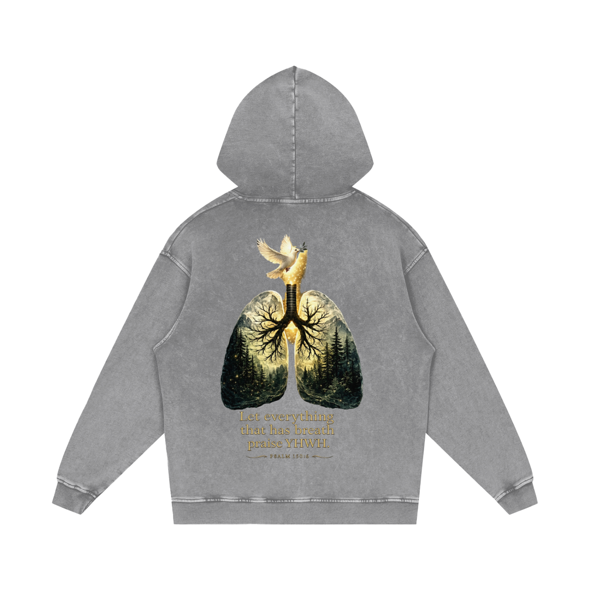 The Breath of YHWH Acid Wash Oversize Hoodie