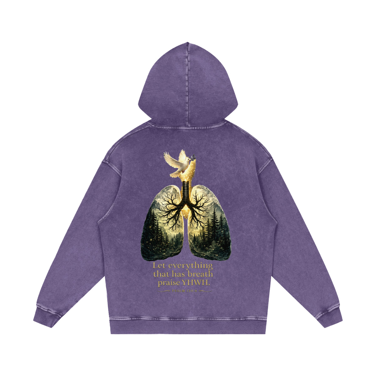 The Breath of YHWH Acid Wash Oversize Hoodie