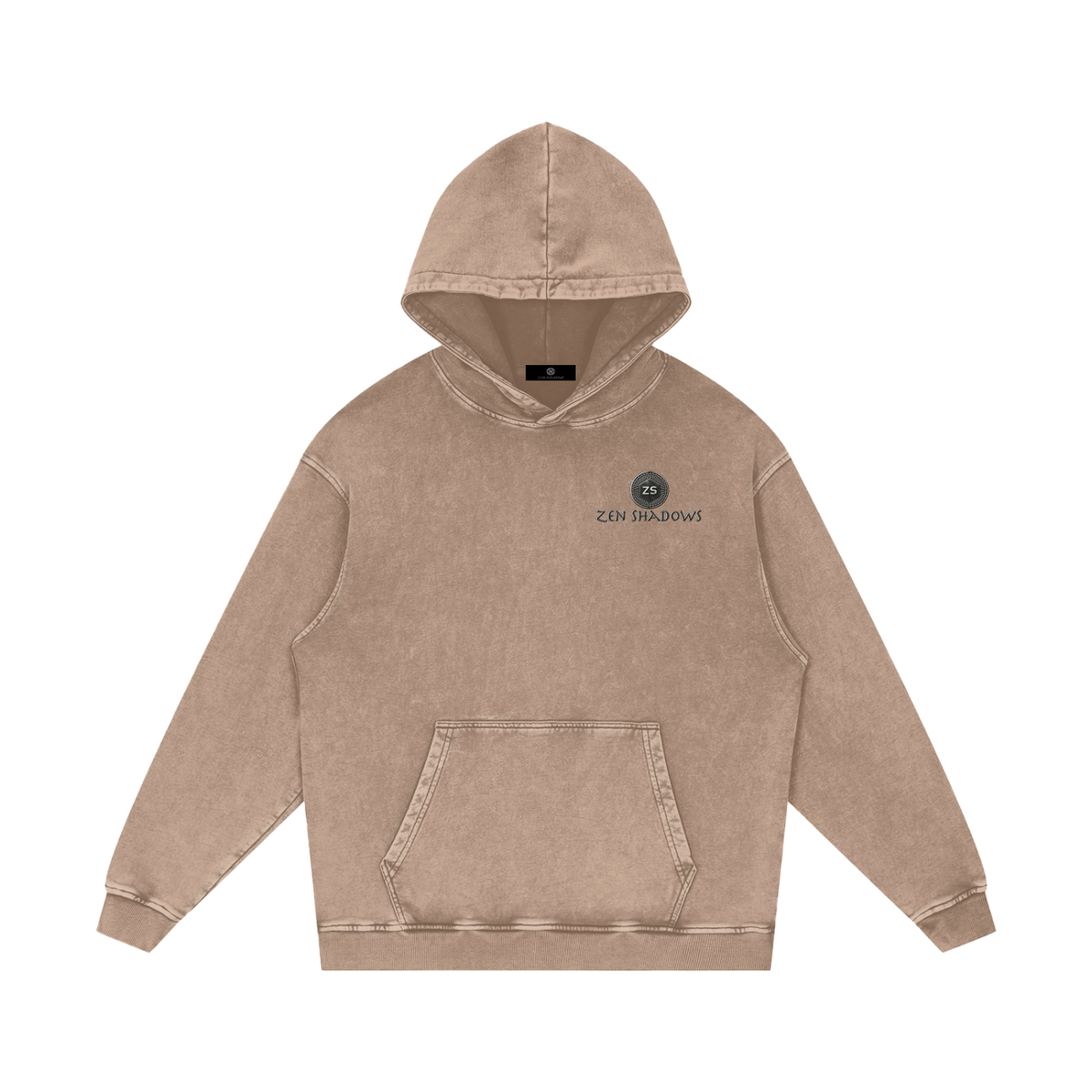 2nd Pentacle of Saturn Acid Wash Oversize Hoodie - Power of Persuasion