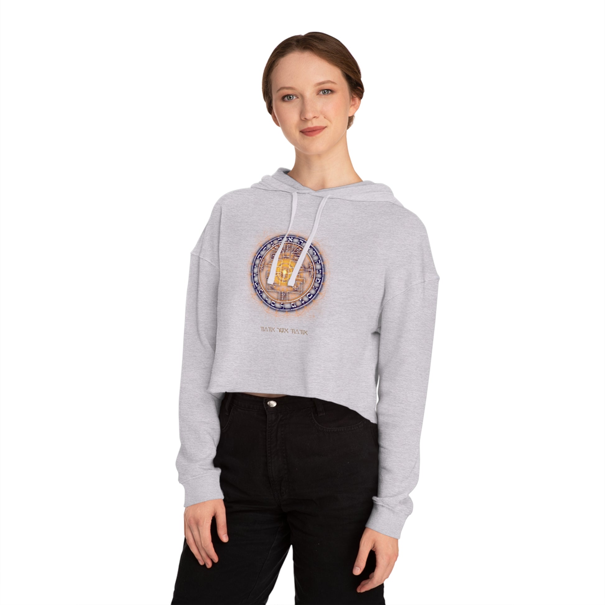 Cropped hoodie with Supreme Pentacle for intuition development