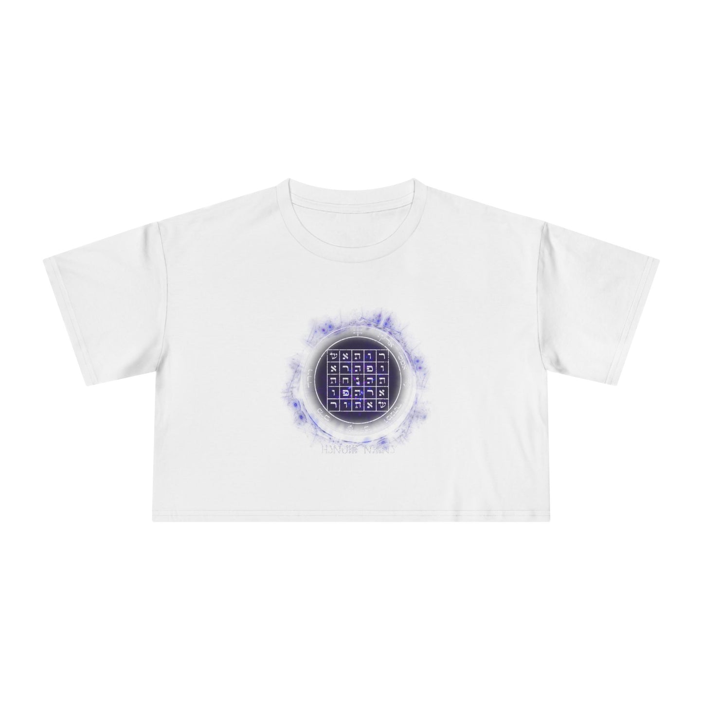 Women’s cropped t-shirt with 2nd Pentacle of Saturn sigil for persuasion