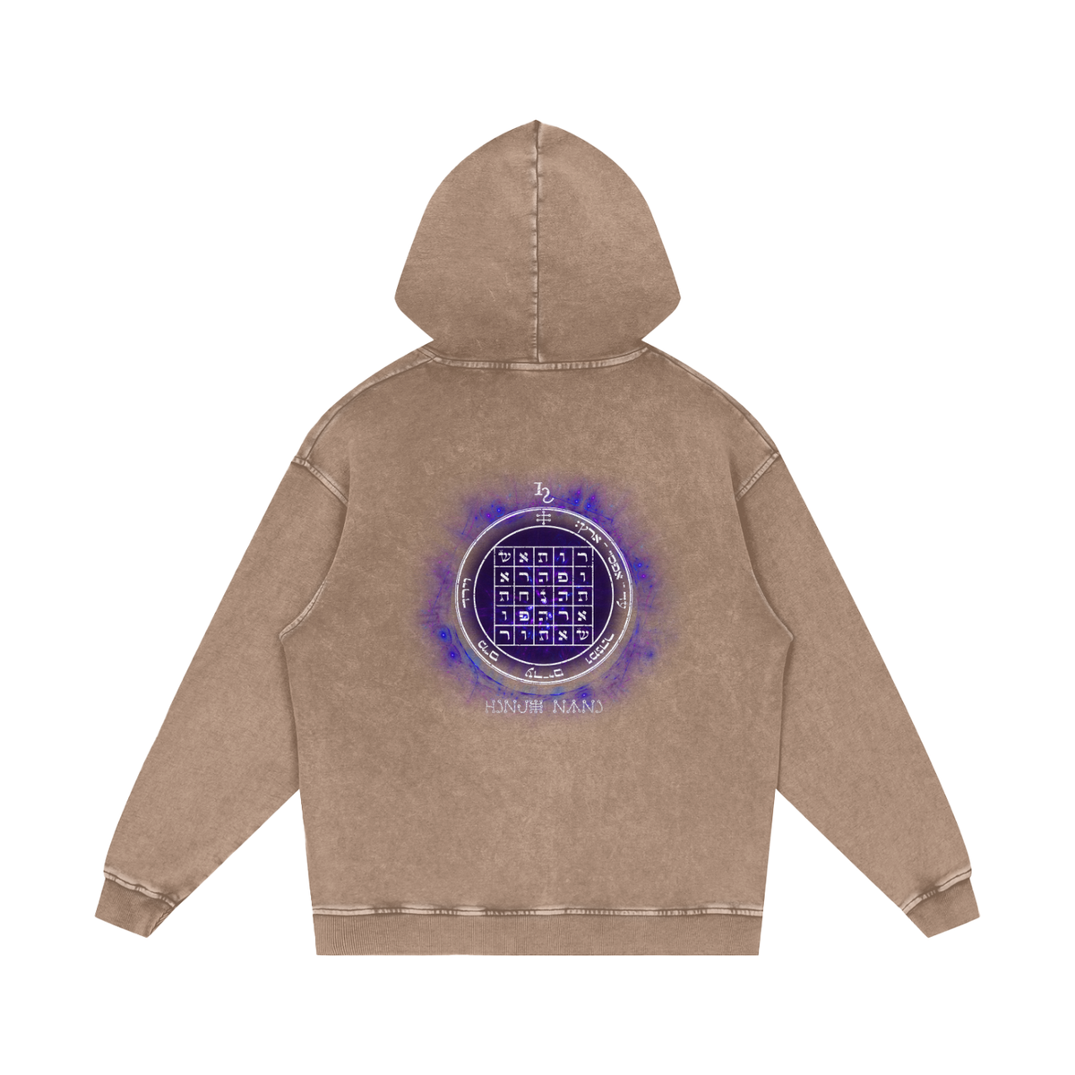 2nd Pentacle of Saturn Acid Wash Oversize Hoodie - Power of Persuasion